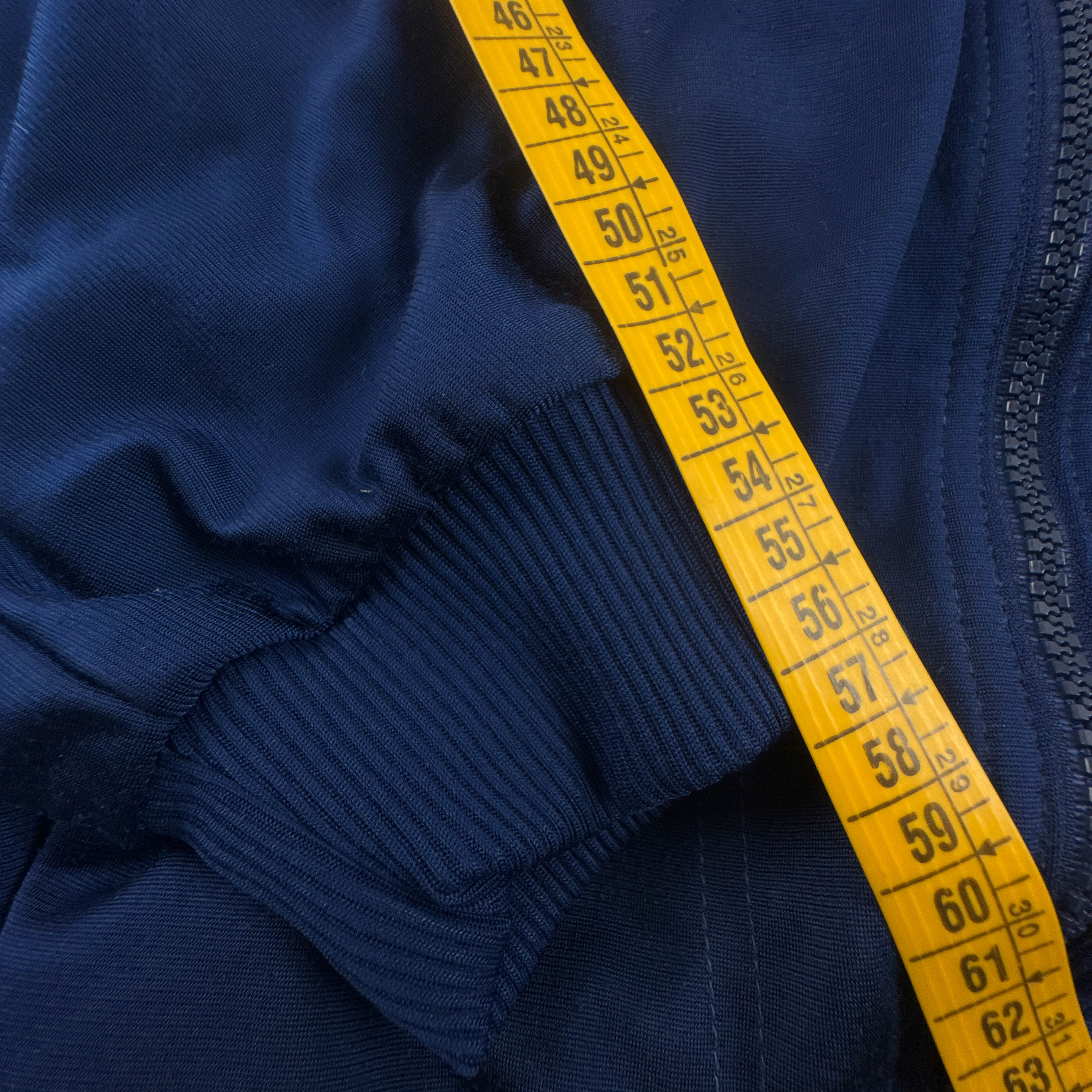 Felpa Nike Vintage blu scura con zip intera e logo ricamato anni 90 - Taglia L uomo