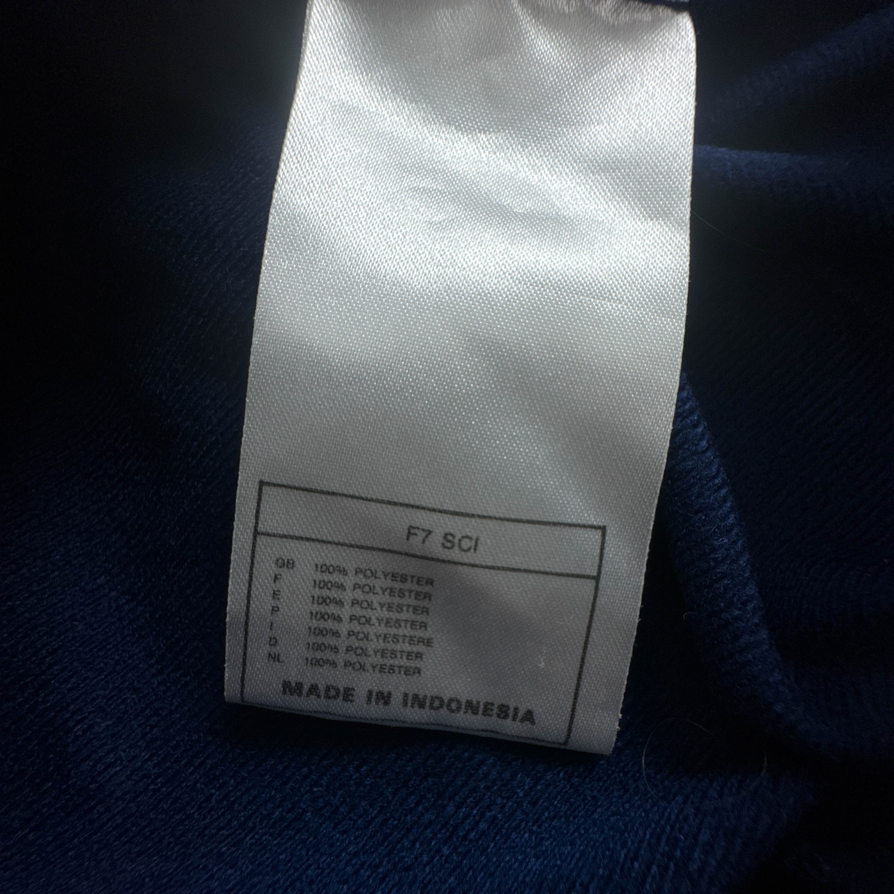 Felpa Nike Vintage blu scura con zip intera e logo ricamato anni 90 - Taglia L uomo