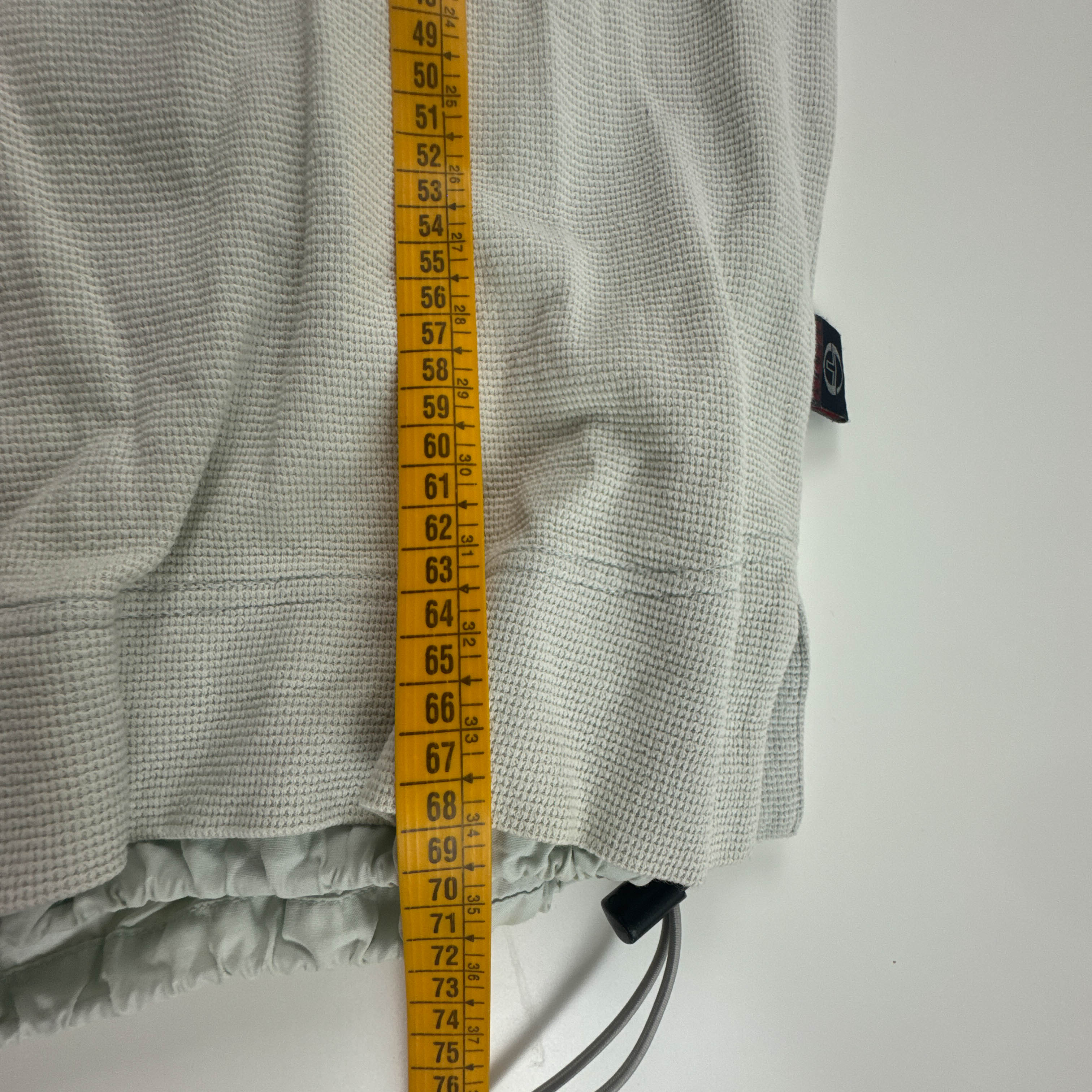 Felpa Sergio Tacchini Vintage bianco panna quarter zip anni 90 00 - Taglia L/XL uomo
