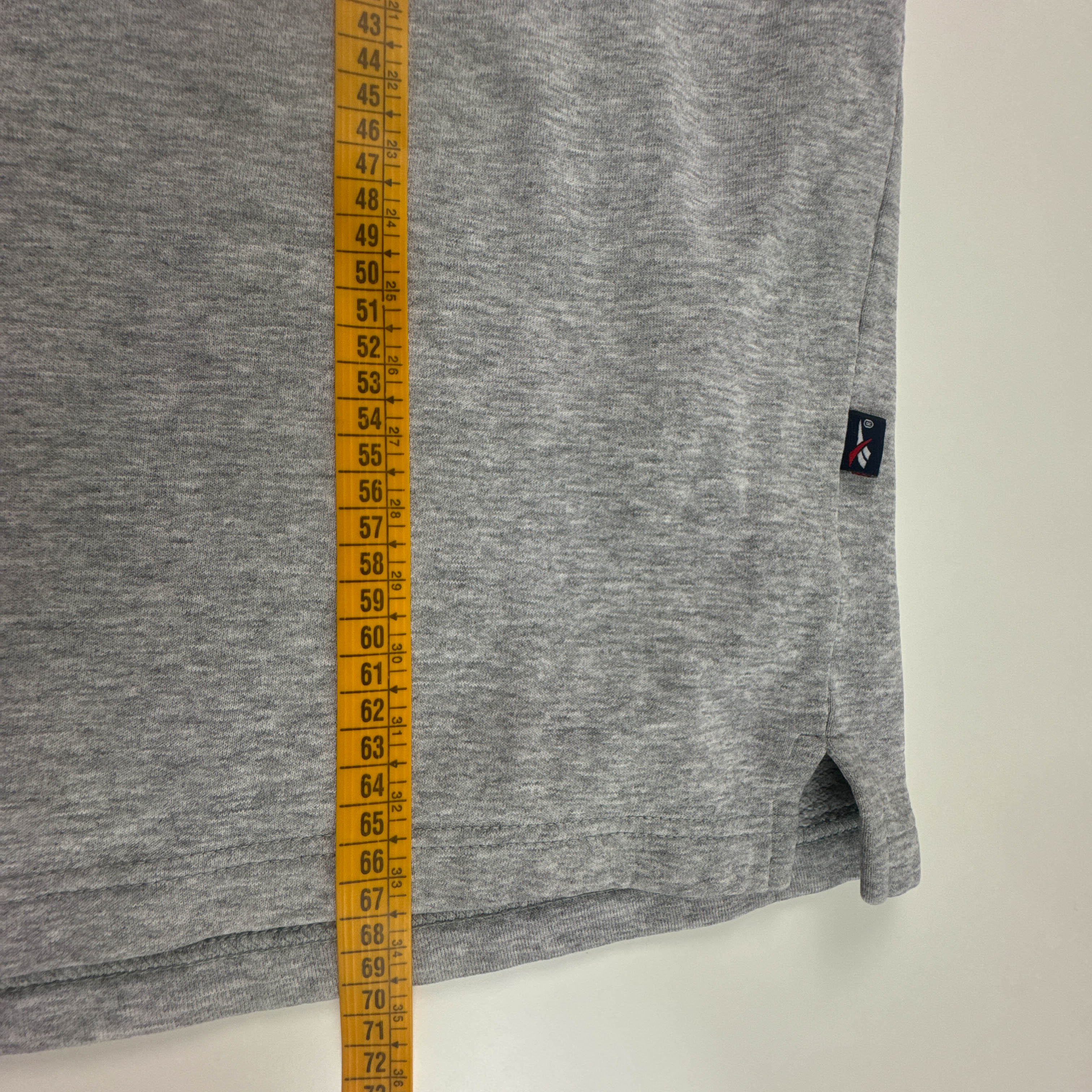 Felpa Reebok Vintage grigia a girocollo con logo ricamato anni 80 90 - Taglia L uomo