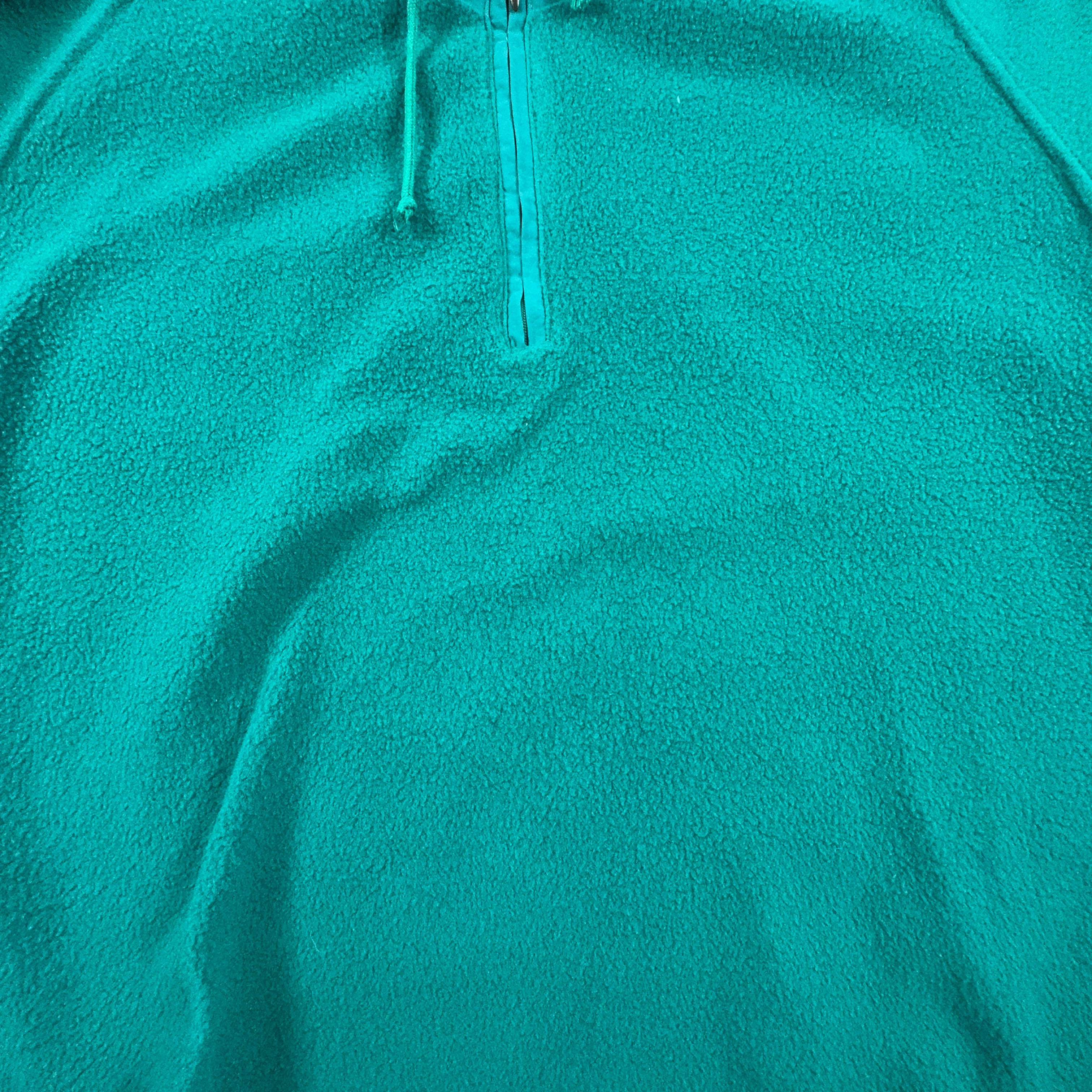 Vintage Green 80's Zip Up Half Sleeve Fleece - Size XL Men