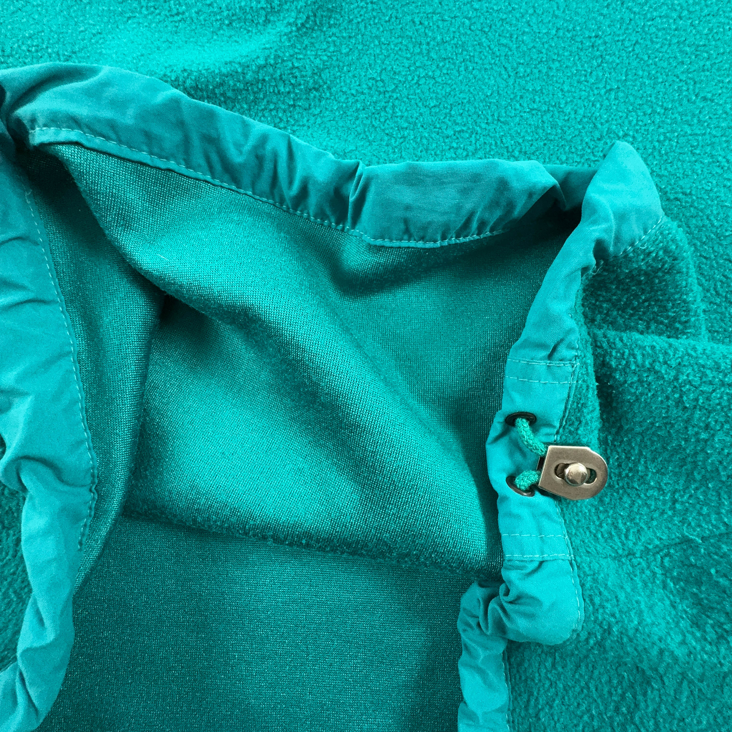 Vintage Green 80's Zip Up Half Sleeve Fleece - Size XL Men