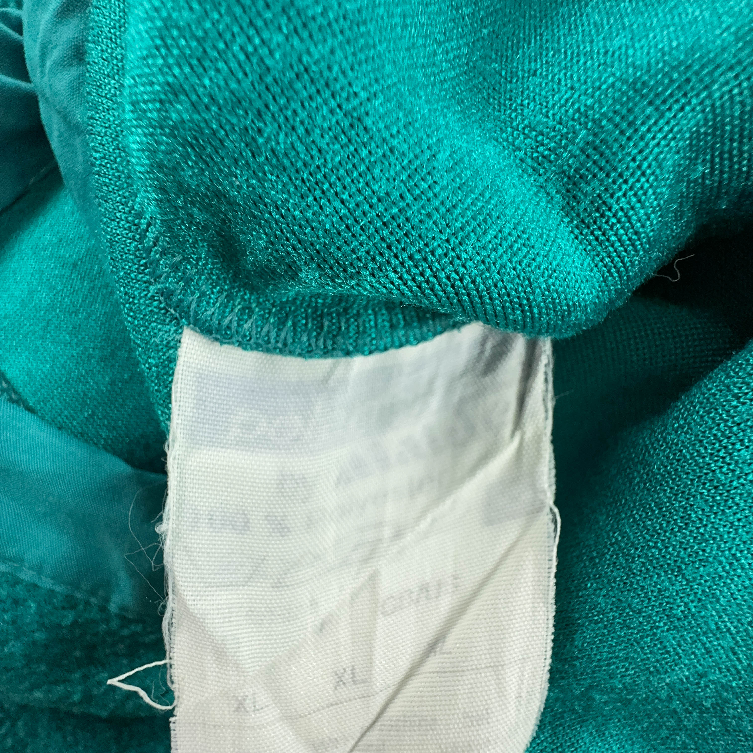 Vintage Green 80's Zip Up Half Sleeve Fleece - Size XL Men