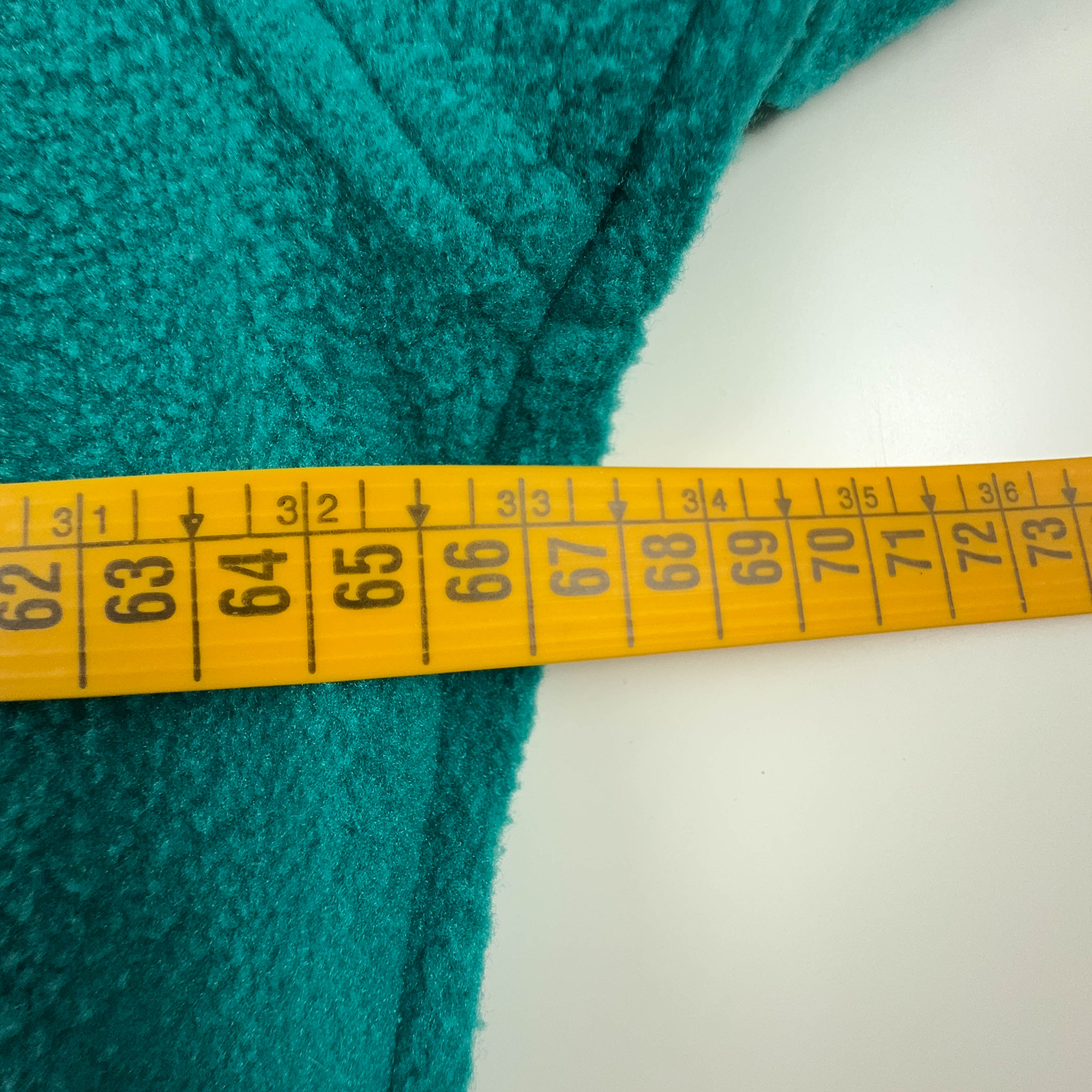 Vintage Green 80's Zip Up Half Sleeve Fleece - Size XL Men