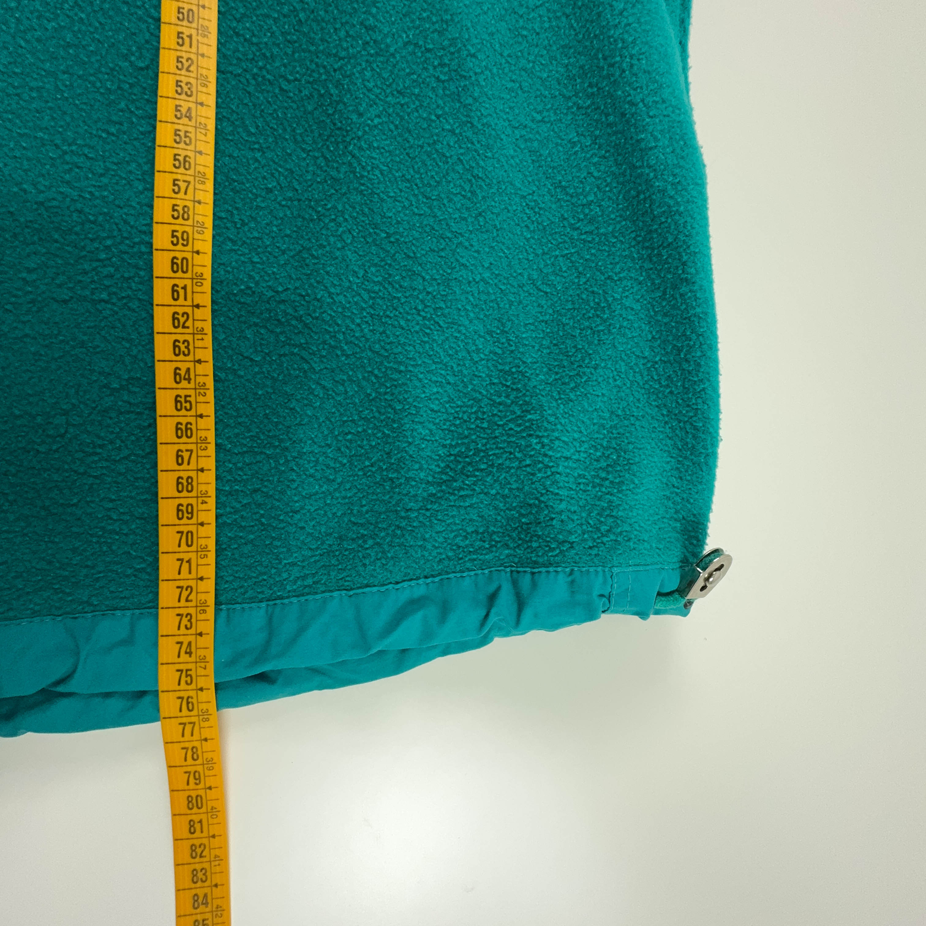 Vintage Green 80's Zip Up Half Sleeve Fleece - Size XL Men