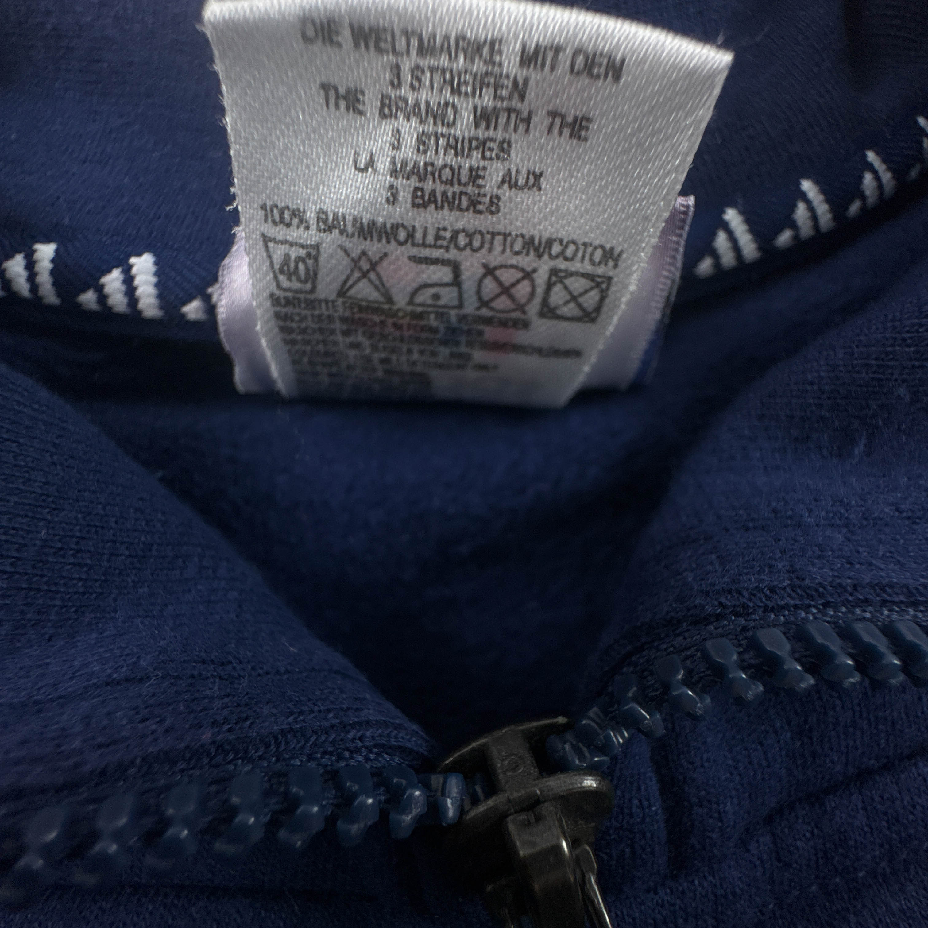 Felpa Adidas Vintage biathlon blu scura con stampa anni 90 - Taglia M uomo