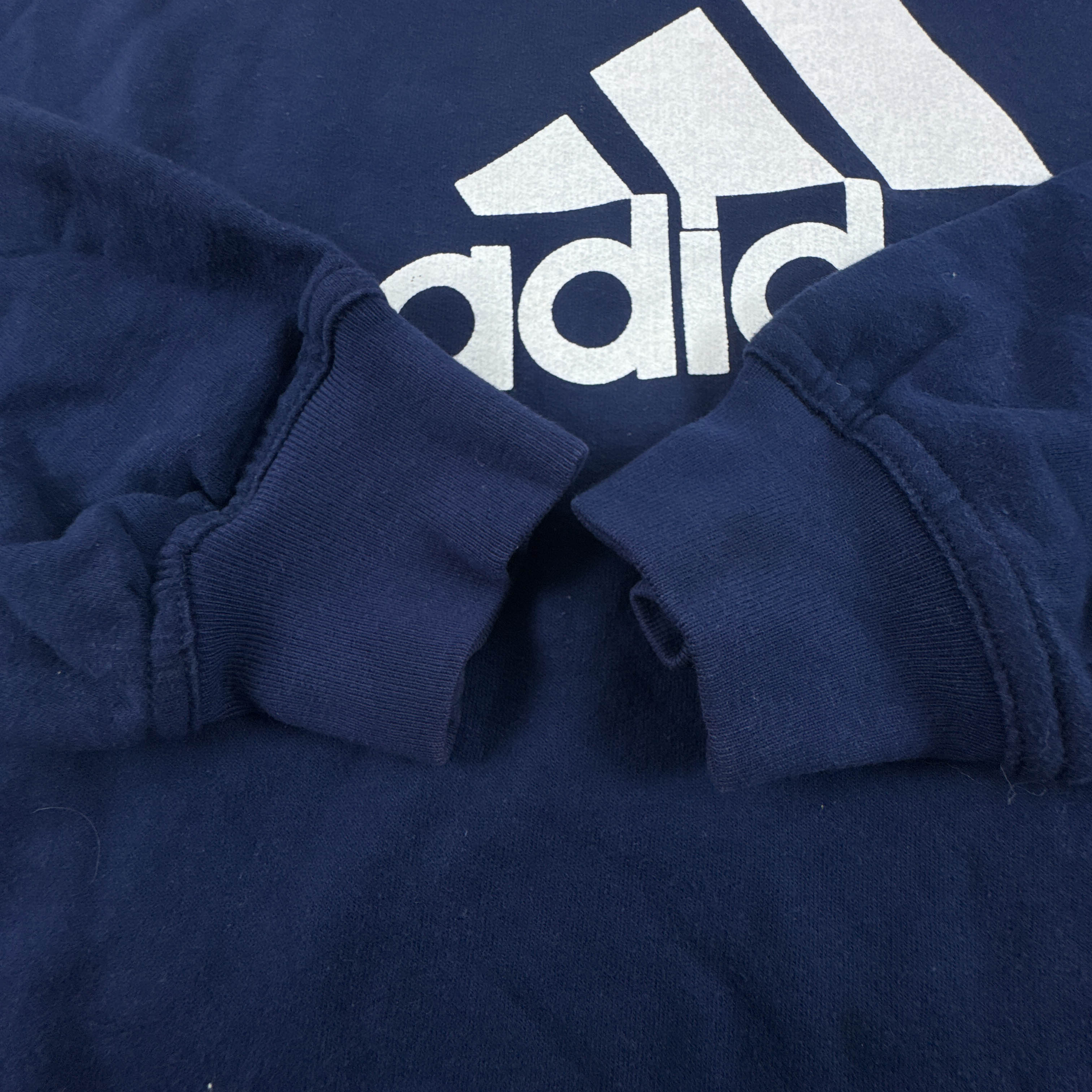 Felpa Adidas Vintage biathlon blu scura con stampa anni 90 - Taglia M uomo