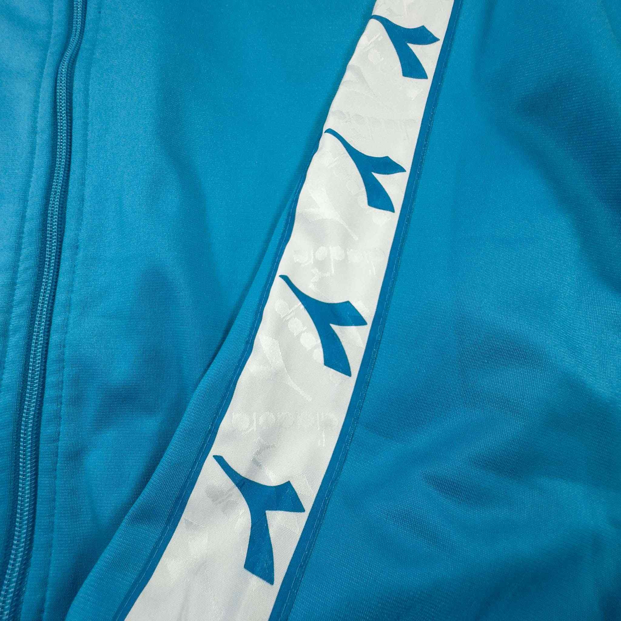 Diadora Vintage Blue Zip Up Sweatshirt - Size L Men