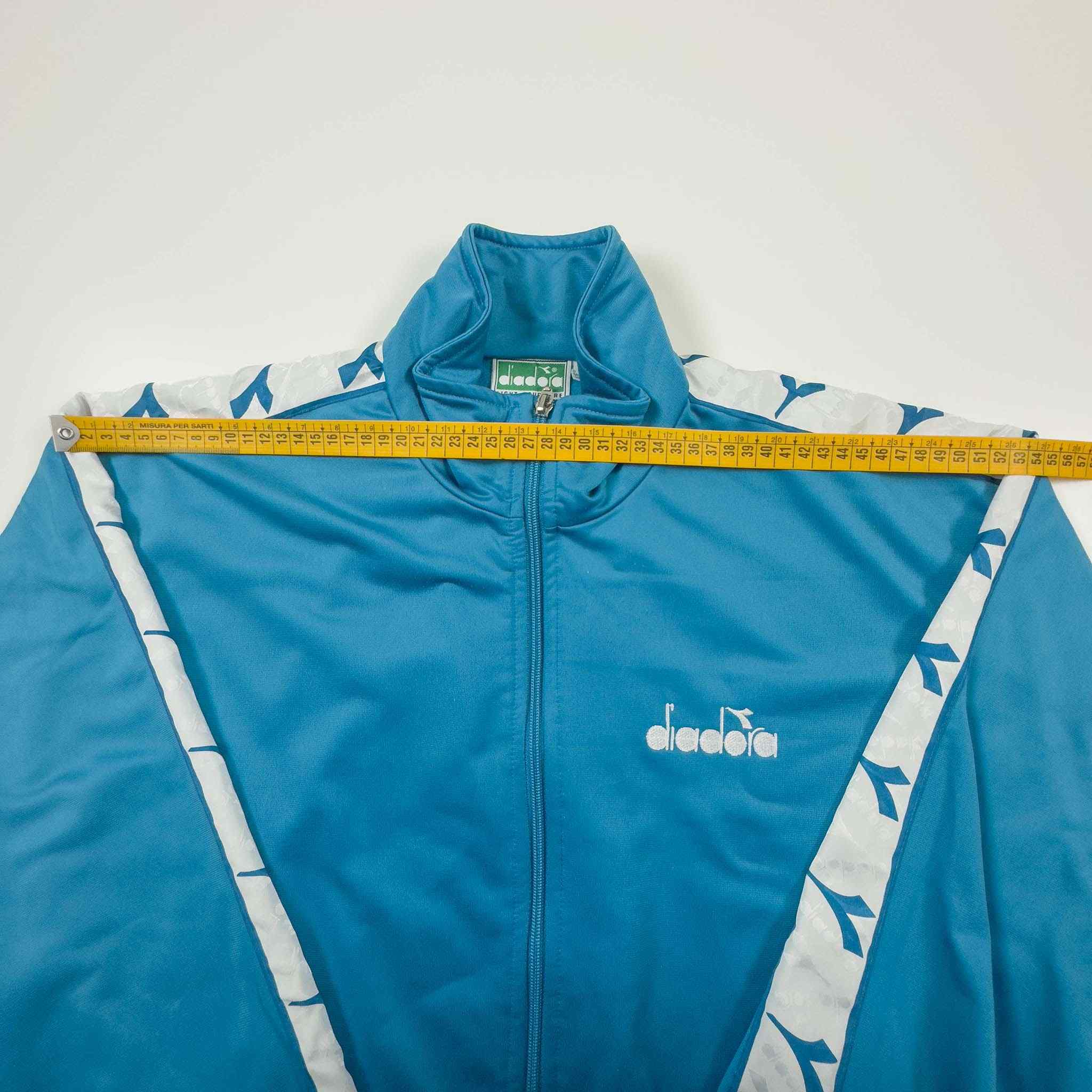 Diadora Vintage Blue Zip Up Sweatshirt - Size L Men