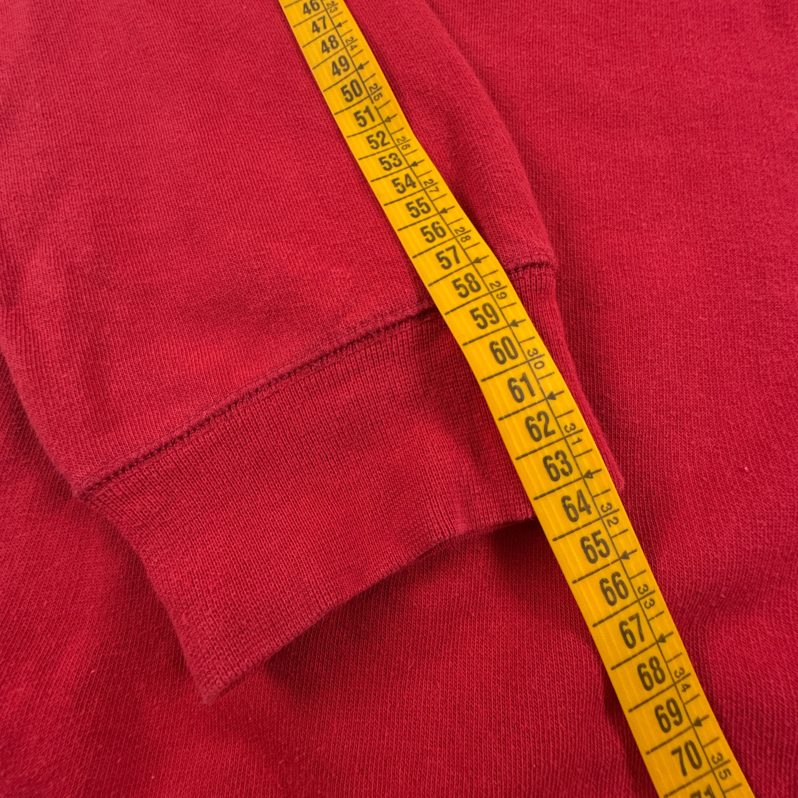 Felpa Nike Vintage rossa a girocollo con logo ricamato anni 80 90 - Taglia L uomo
