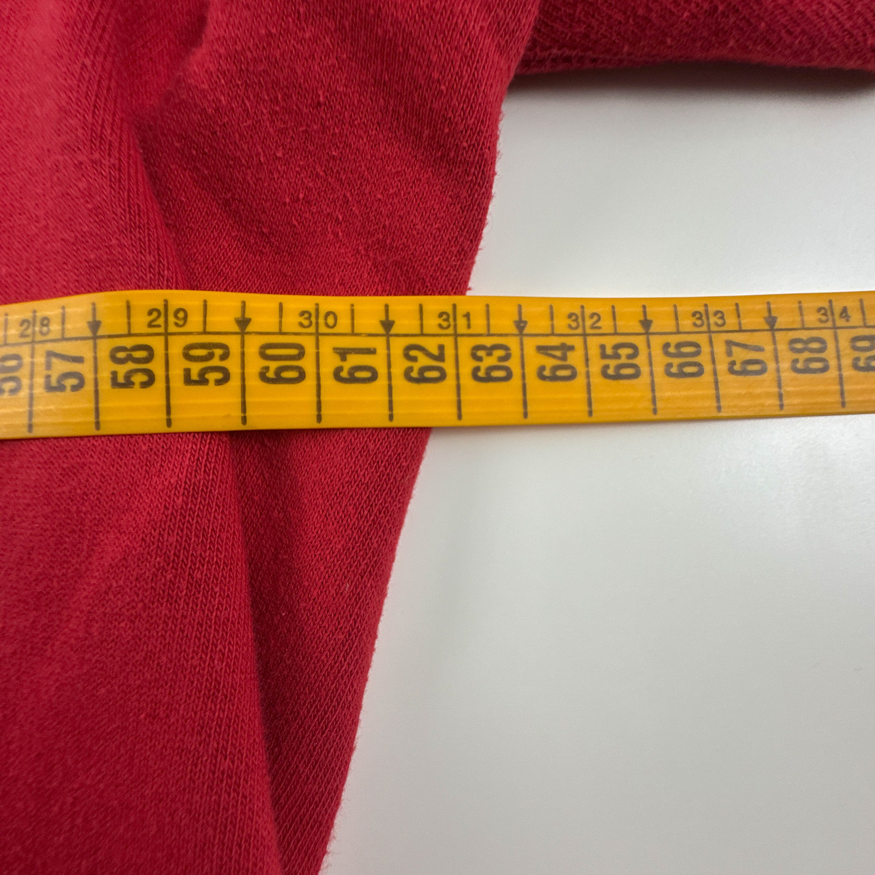 Felpa Nike Vintage rossa a girocollo con logo ricamato anni 80 90 - Taglia L uomo