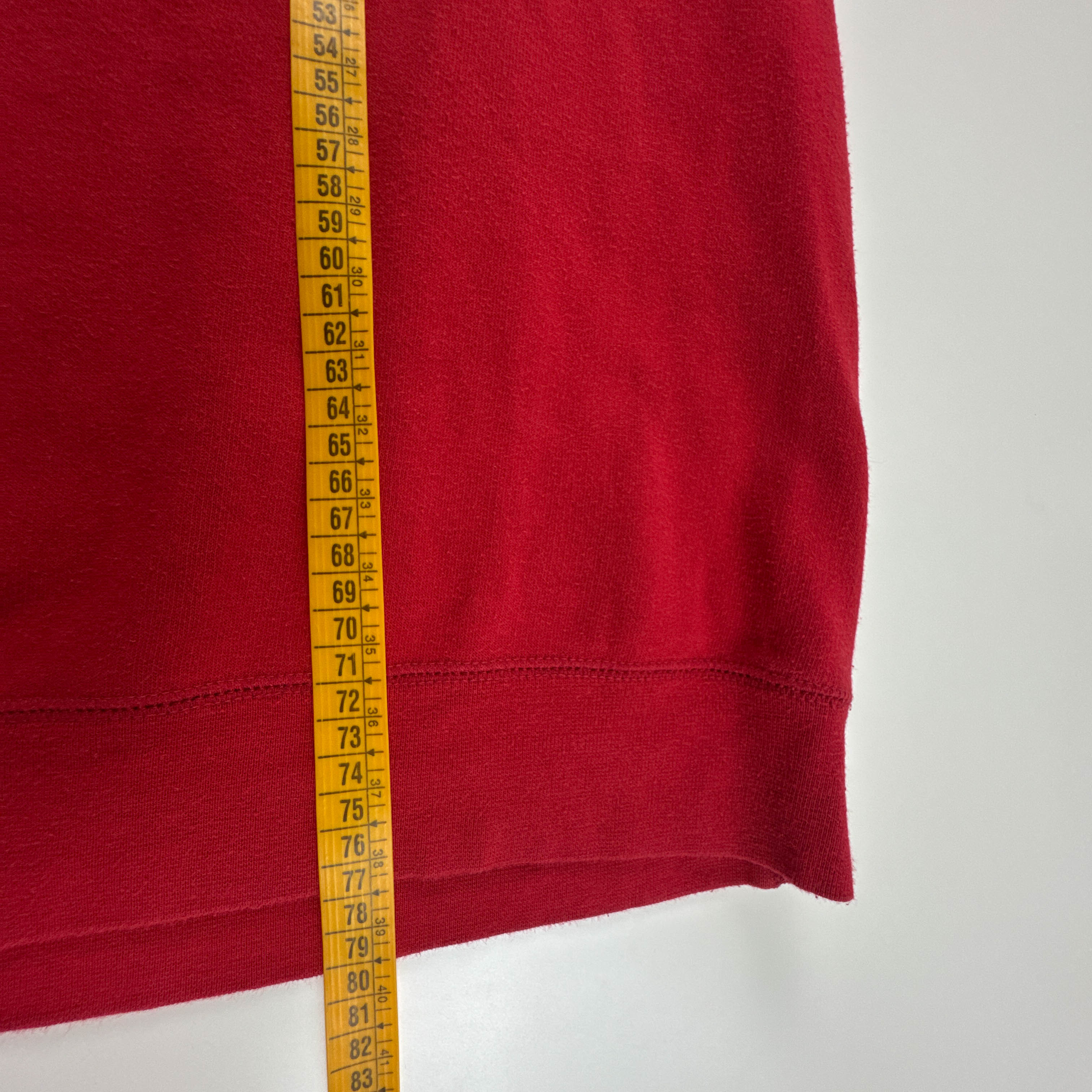 Felpa Nike Vintage rossa a girocollo con logo ricamato anni 80 90 - Taglia L uomo
