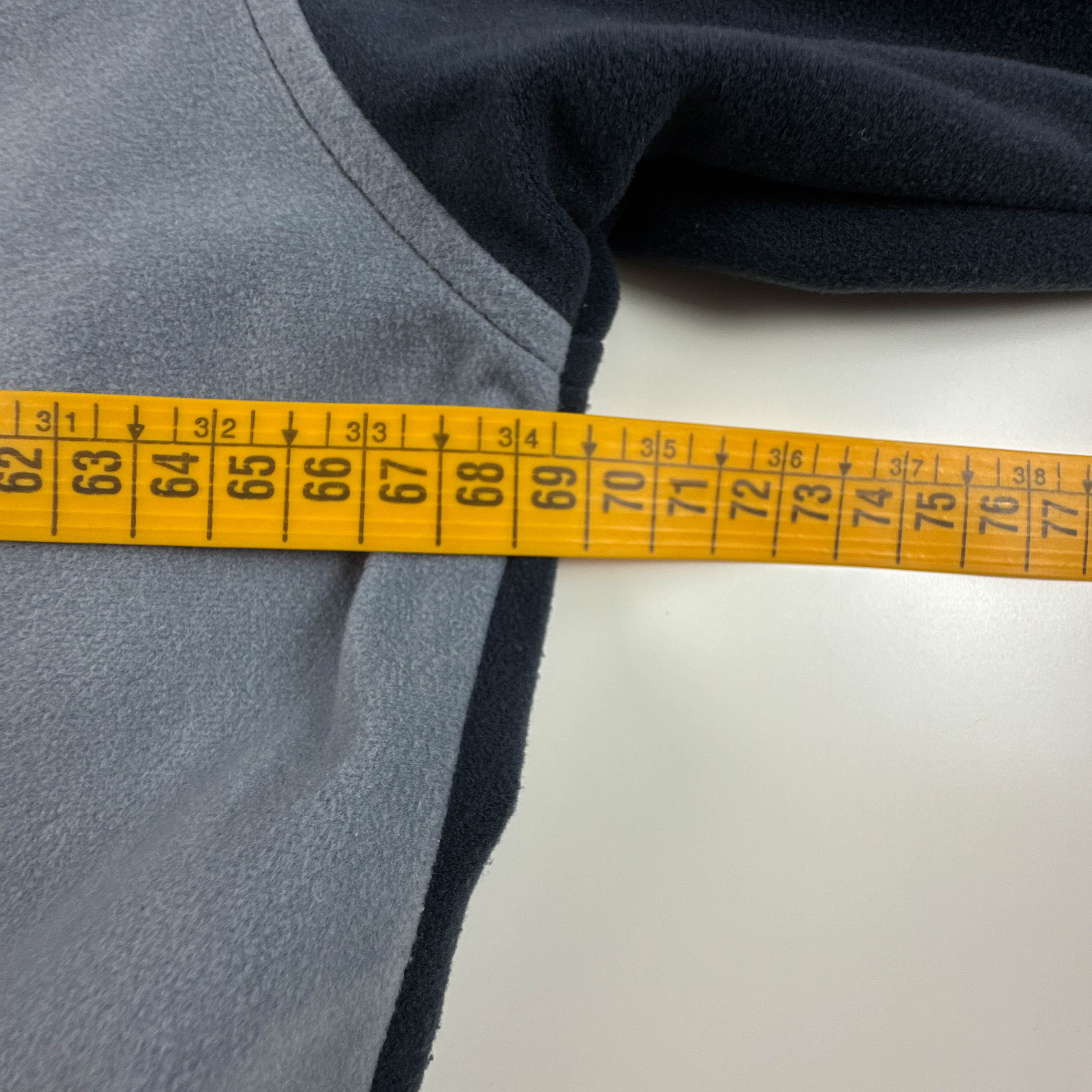 Felpa Kappa Vintage blu scura e grigia con zip e ricamo anni 80 90 - Taglia 3XL uomo