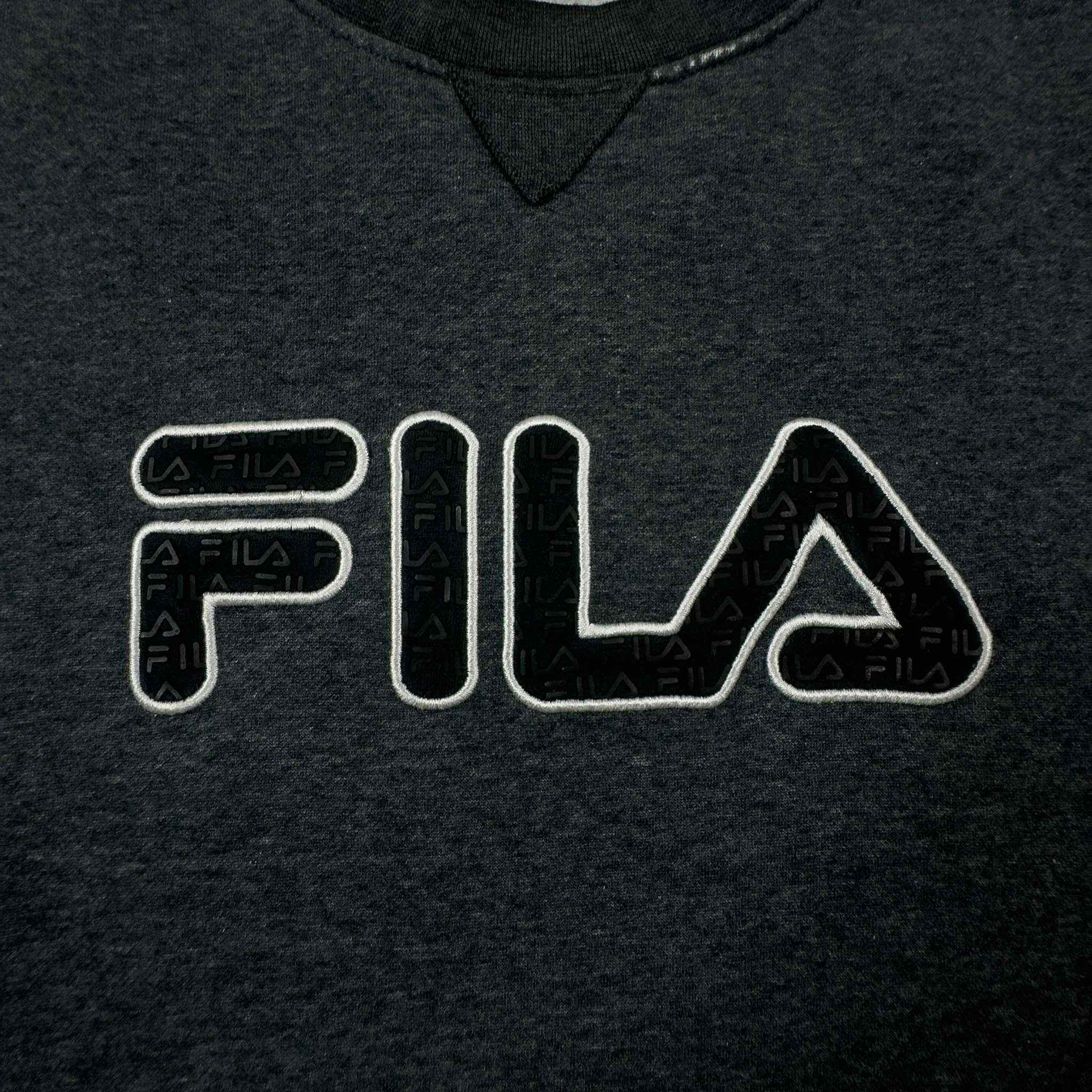 Fila Vintage 2000s Crewneck Sweatshirt Grey - Size XL Men