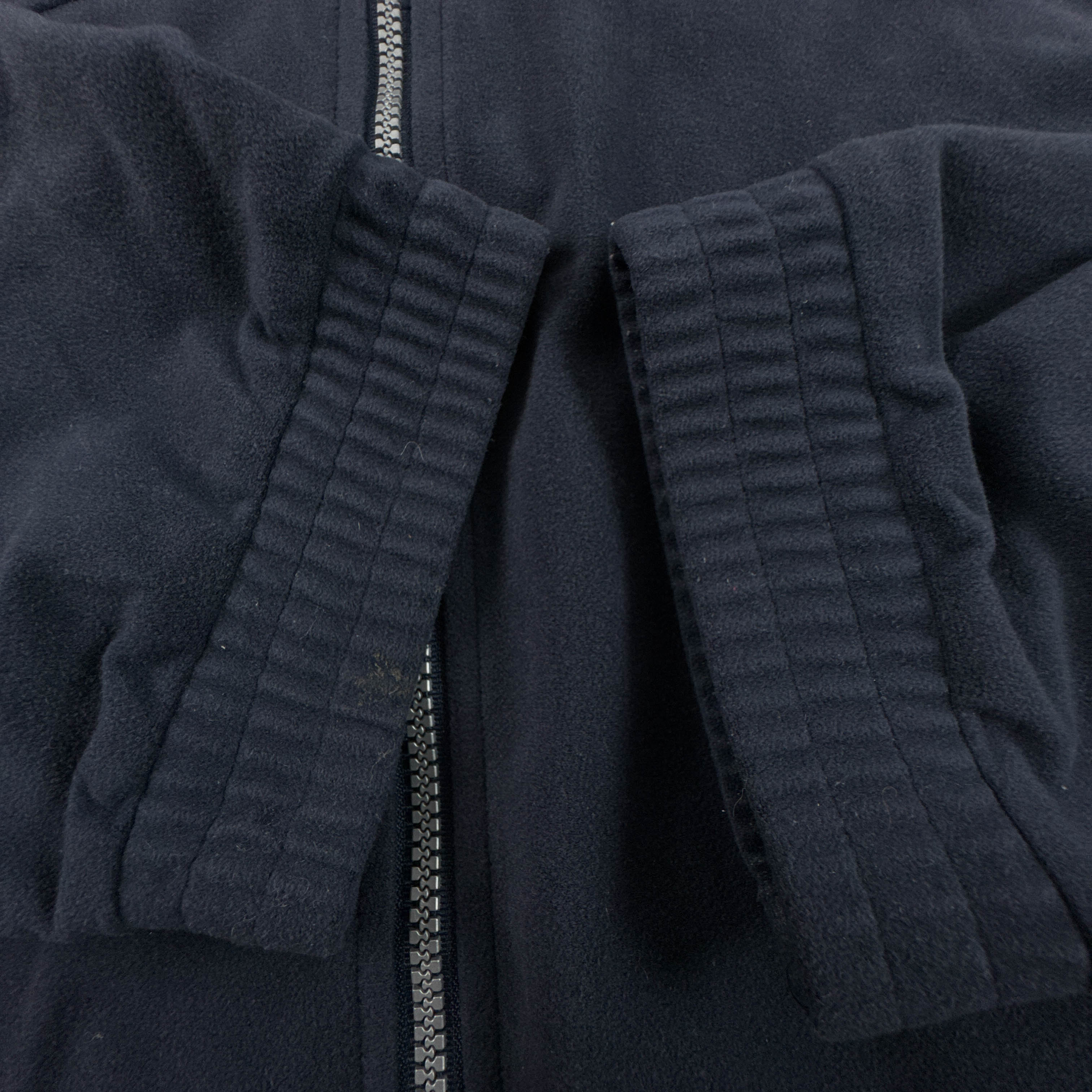 Felpa Kappa Vintage blu scura e grigia con zip e ricamo anni 80 90 - Taglia 3XL uomo