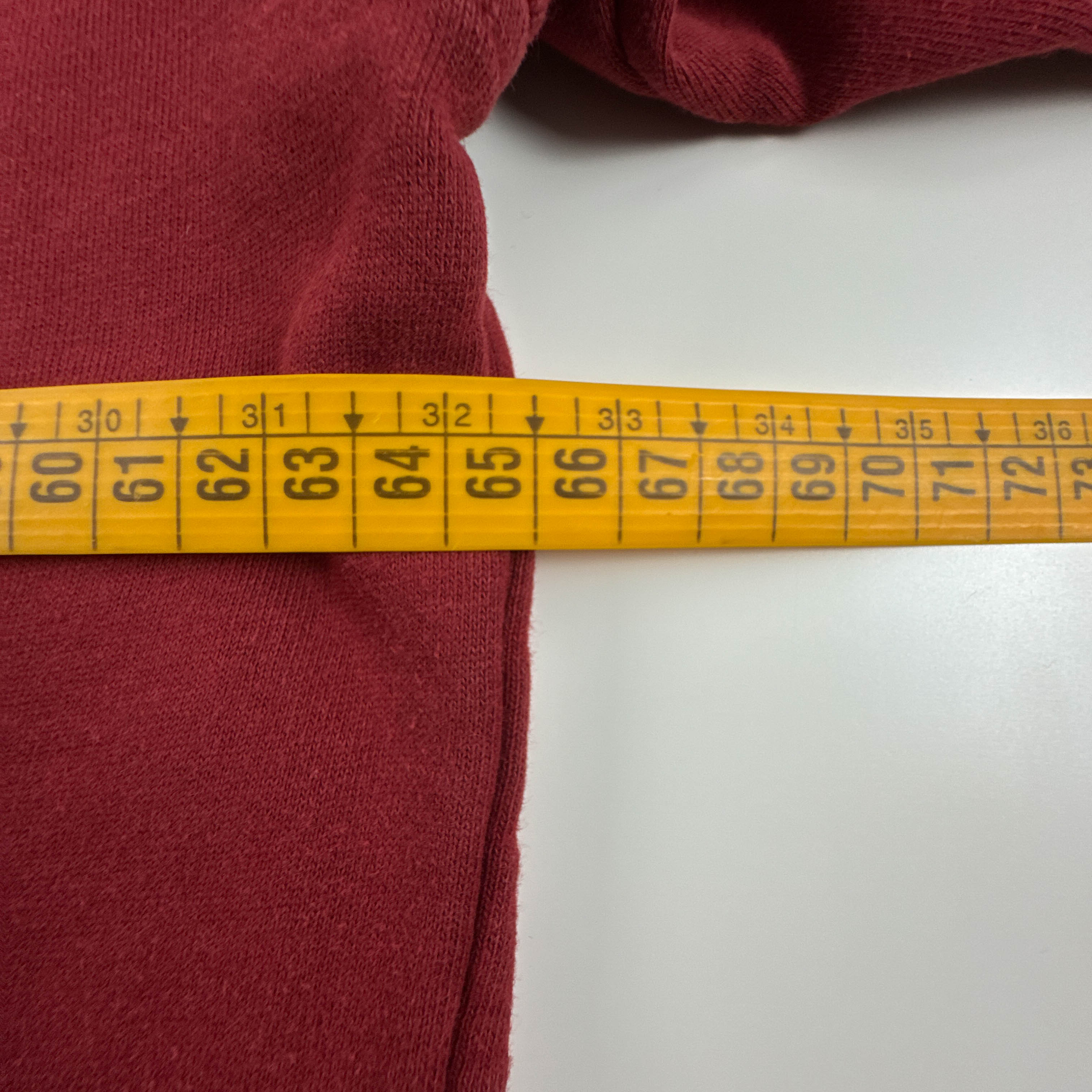 Felpa Fila Vintage rossa scura a girocollo logo ricamato anni 80 90 - Taglia 52/54 uomo