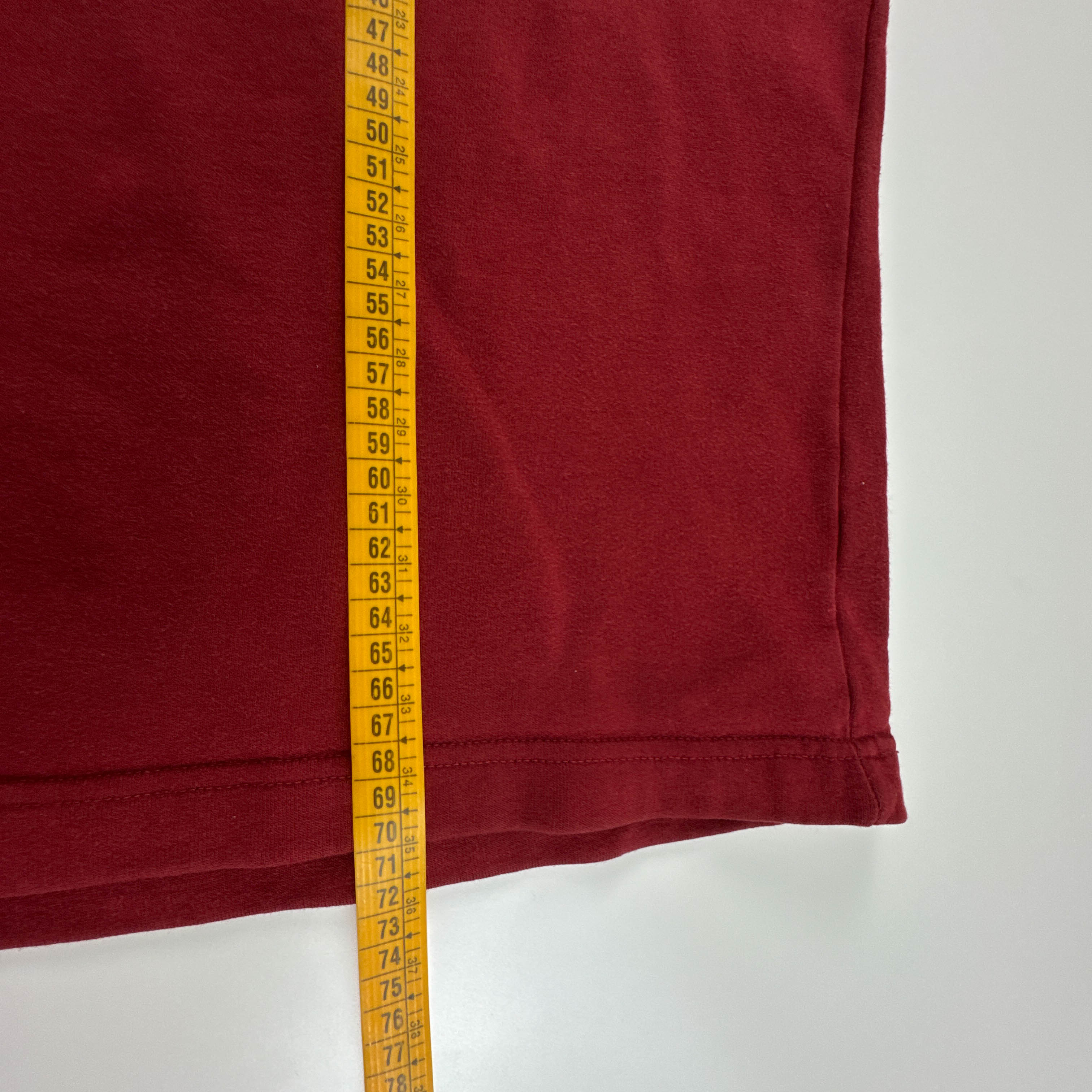 Felpa Fila Vintage rossa scura a girocollo logo ricamato anni 80 90 - Taglia 52/54 uomo