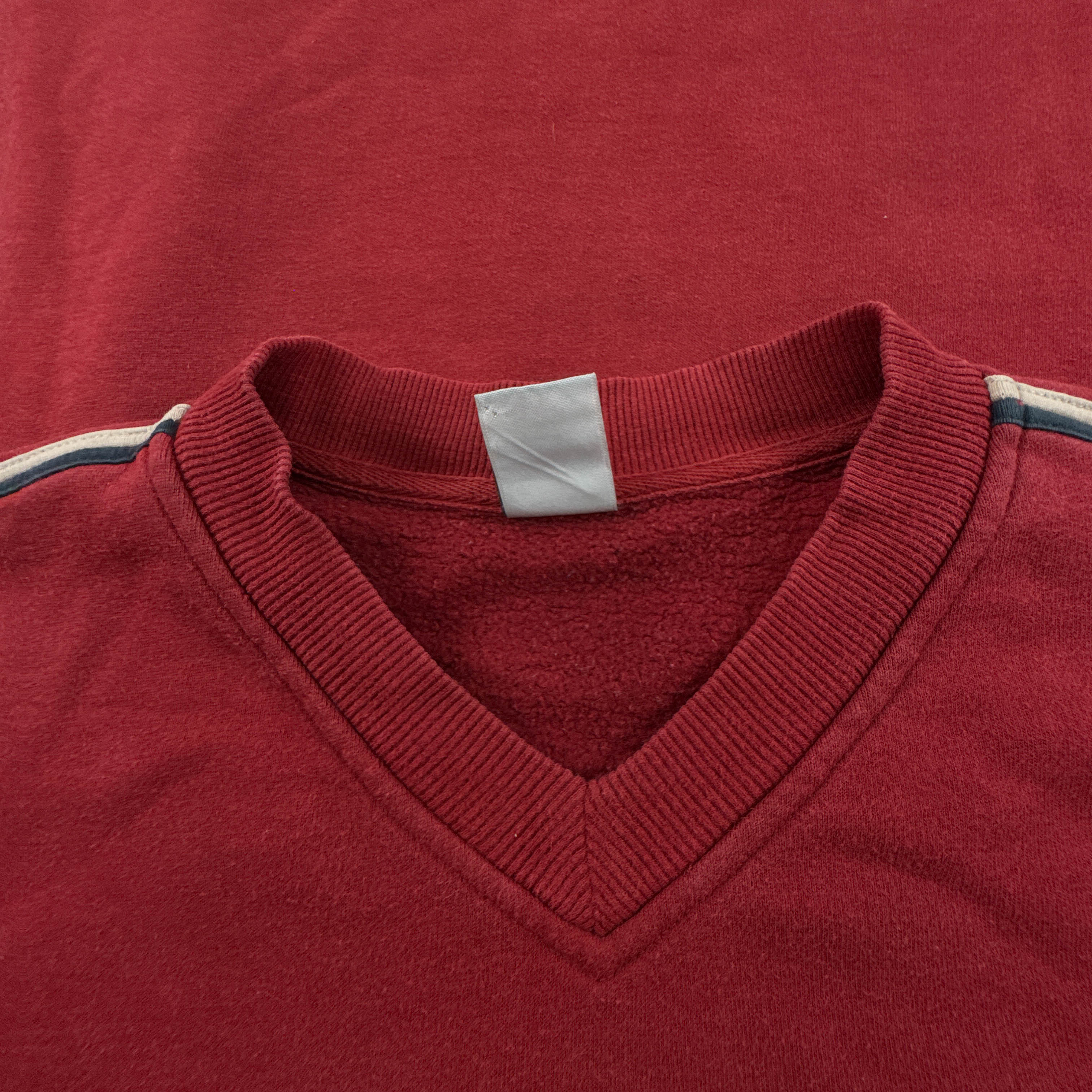 Felpa Fila Vintage rossa scura a girocollo logo ricamato anni 80 90 - Taglia 52/54 uomo