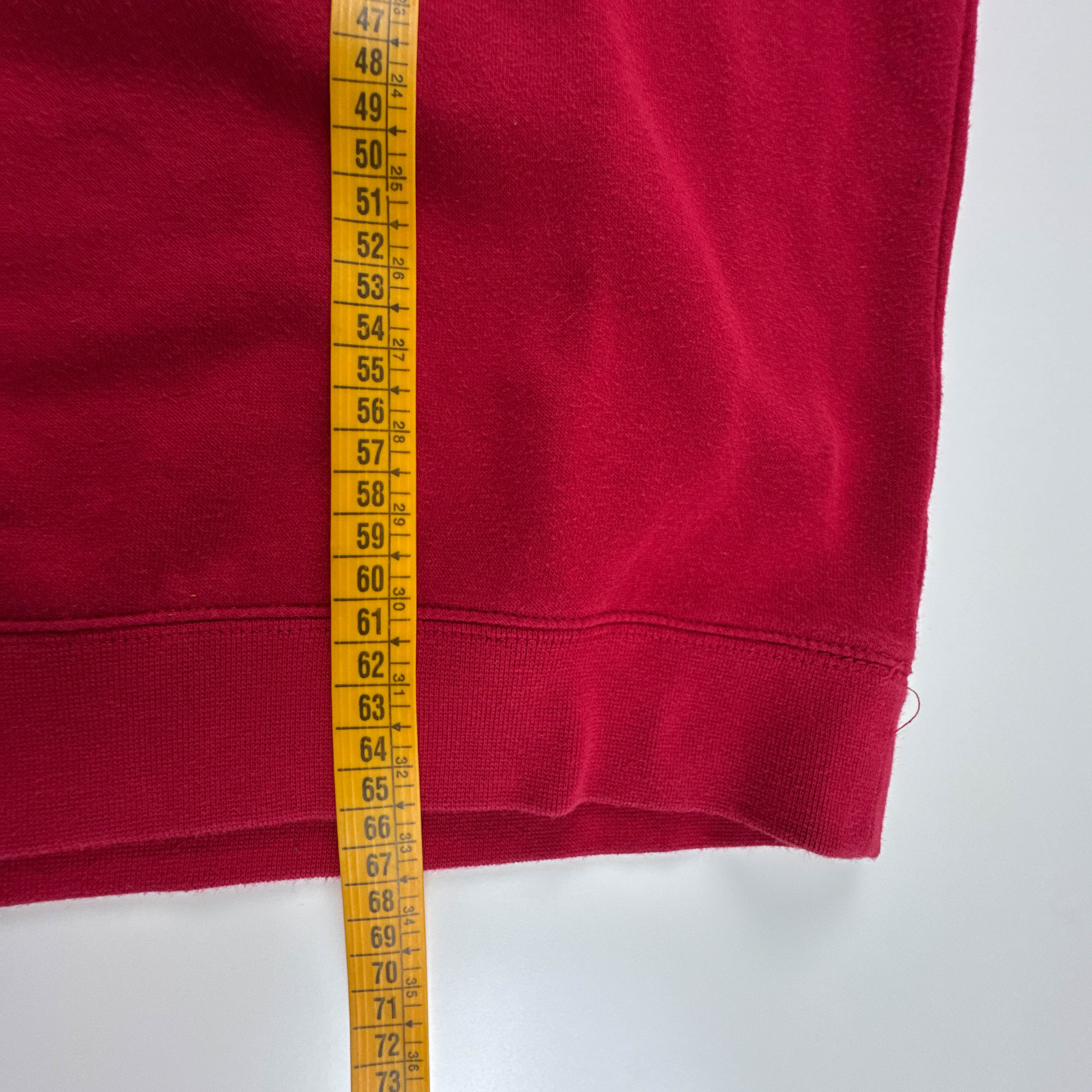 Felpa Fila Vintage rossa a girocollo logo ricamato anni 90 00 - Taglia L uomo