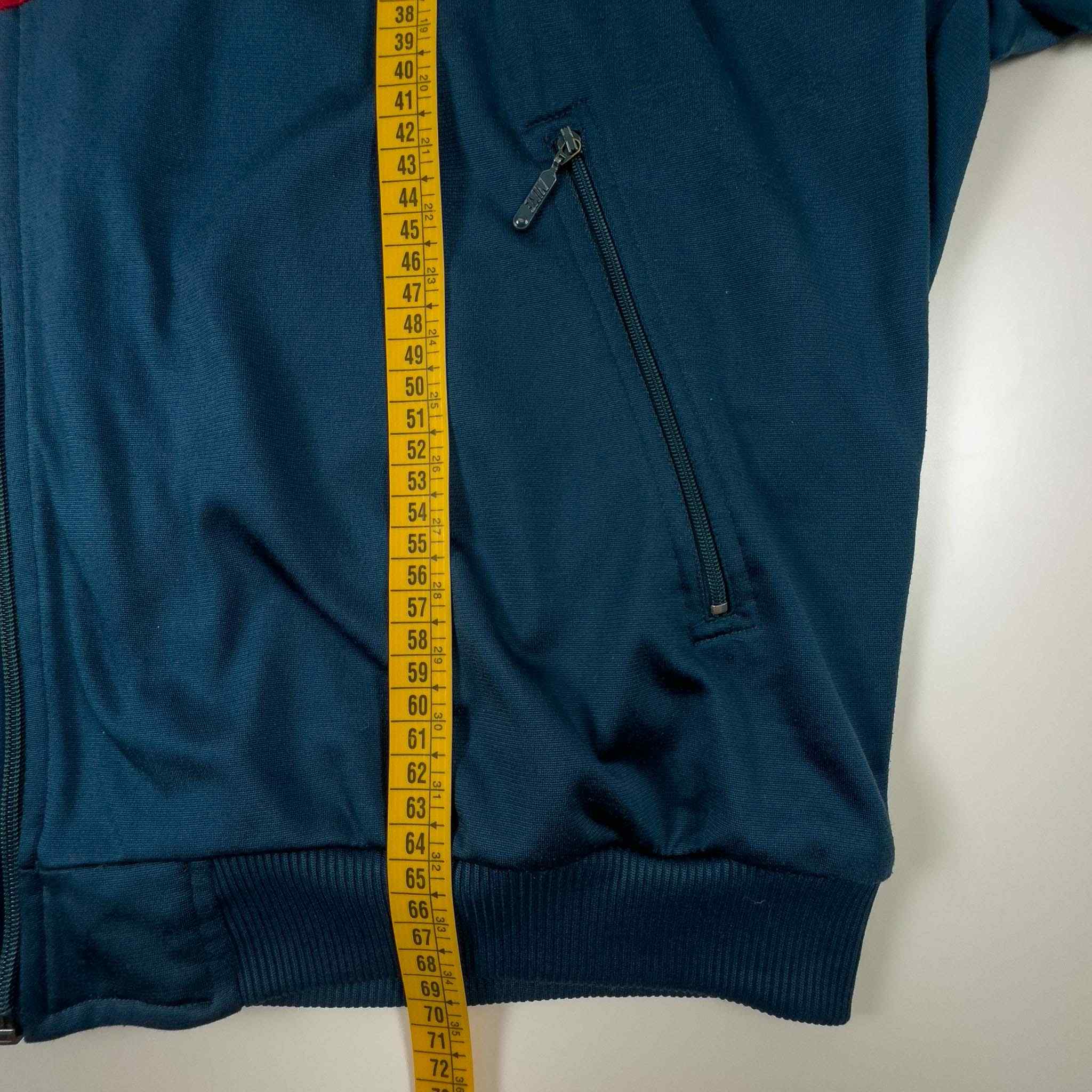 Felpa Nike Vintage anni 90 blu e rossa con zip - Taglia XL uomo