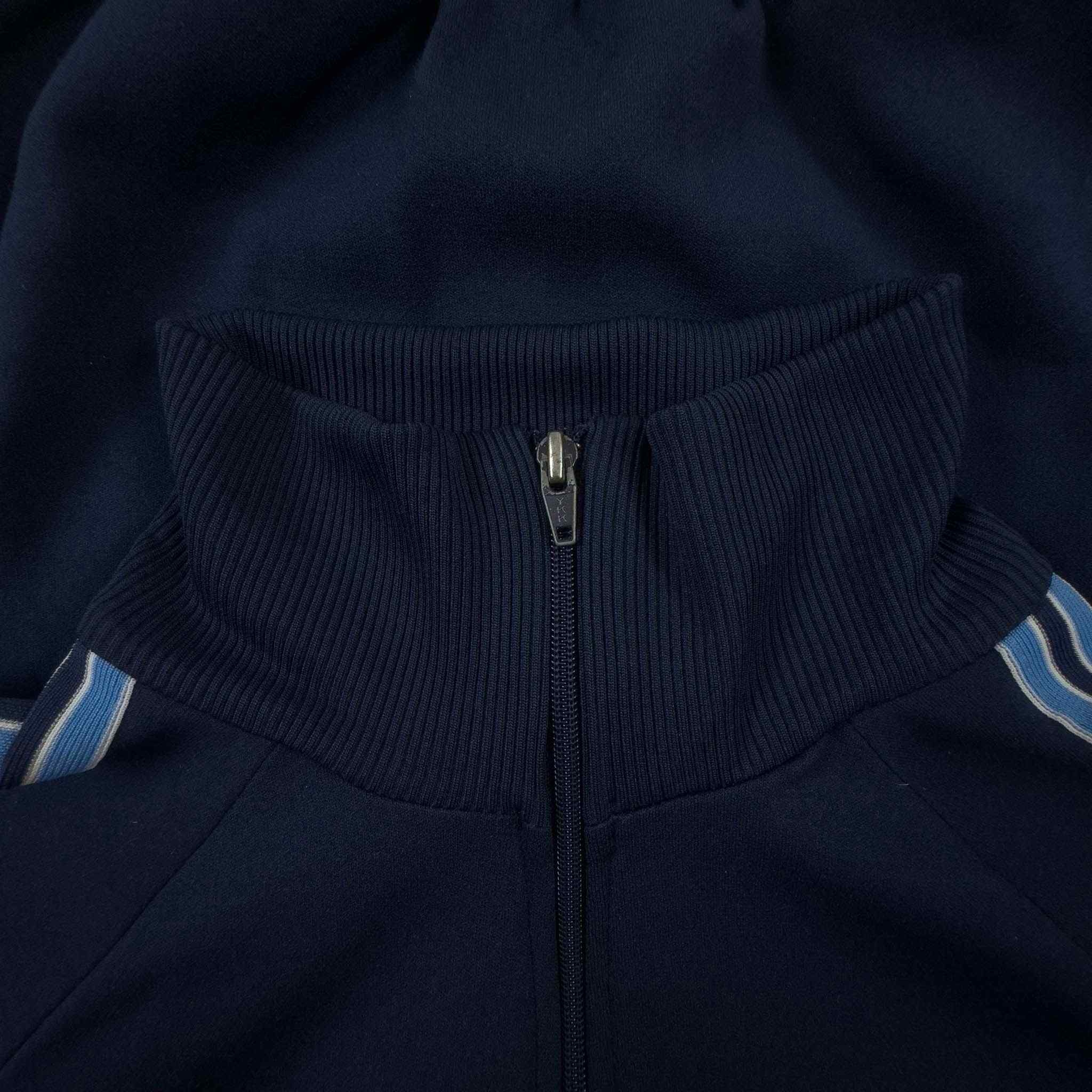 Felpa Adidas Vintage anni 80 blu con zip - Taglia M uomo