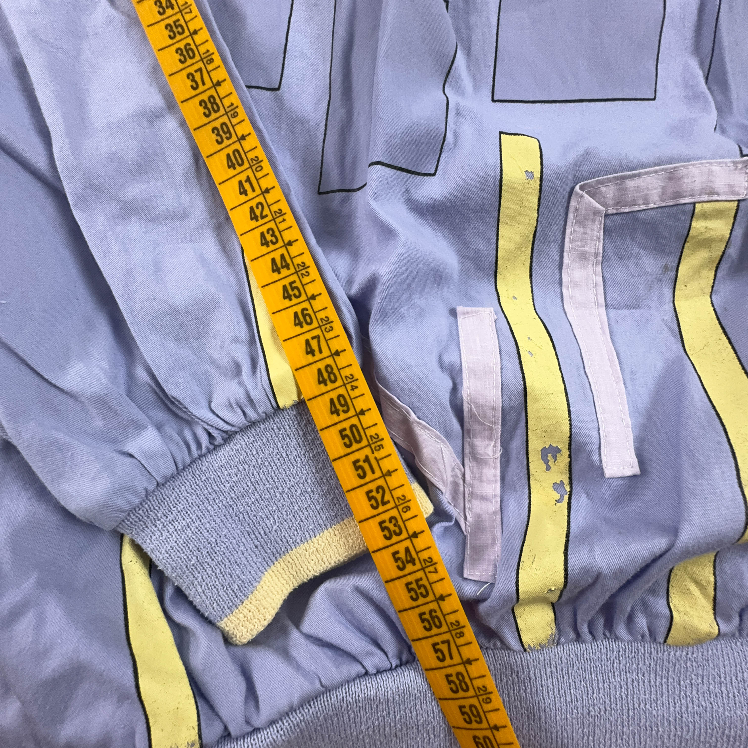 Giacca a vento Adidas Vintage viola e gialla a fantasia geometrica anni 90 - Taglia 180 uomo