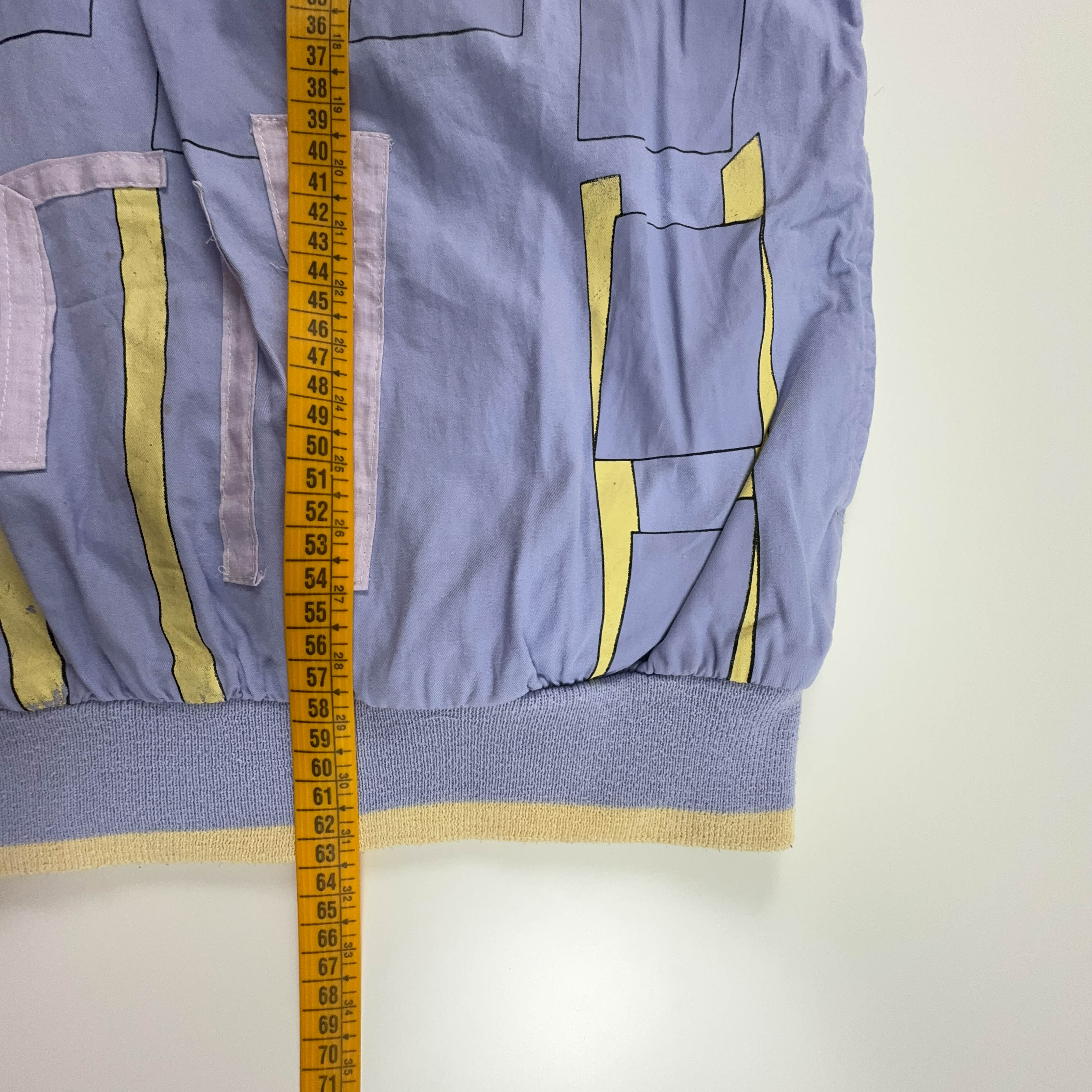 Giacca a vento Adidas Vintage viola e gialla a fantasia geometrica anni 90 - Taglia 180 uomo