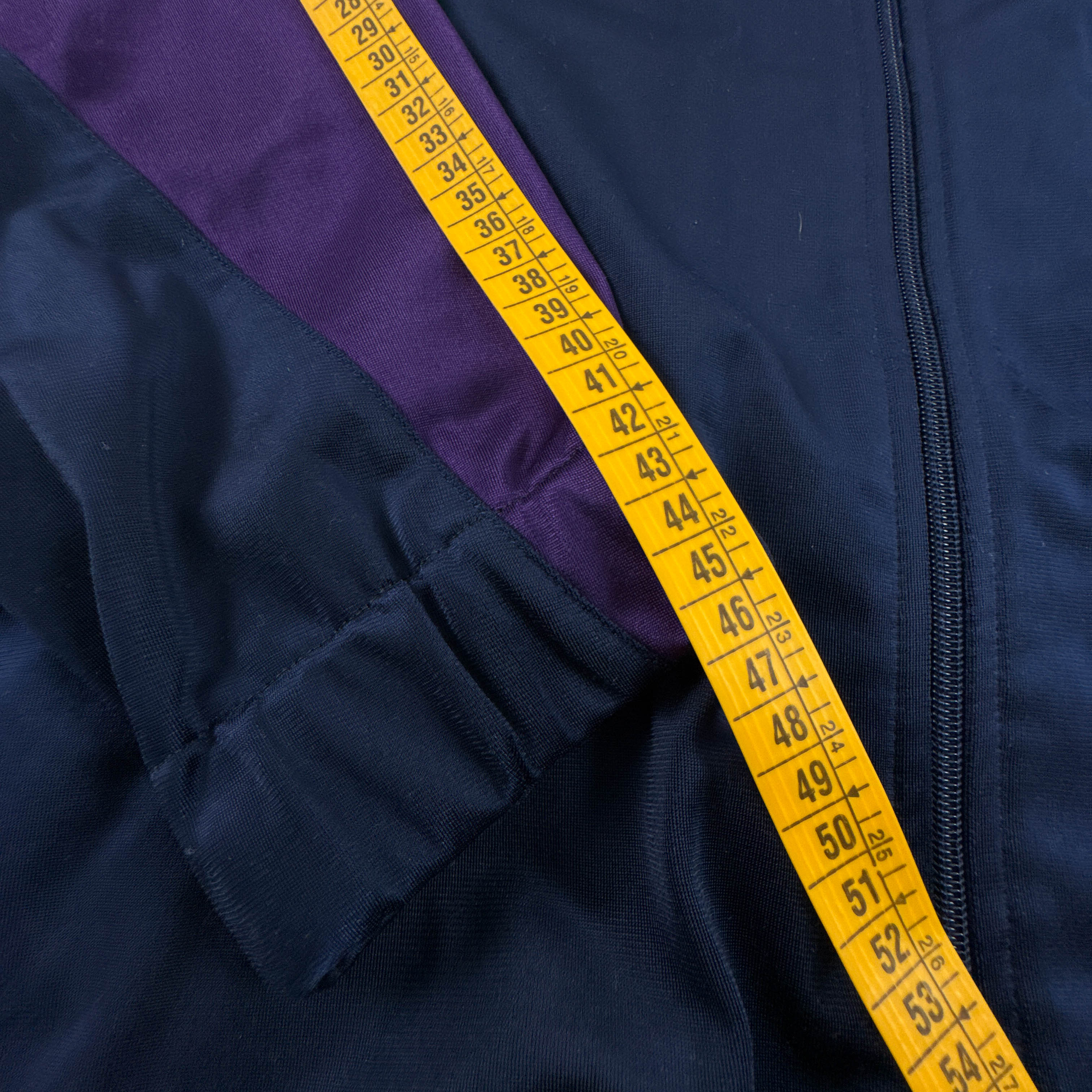 Felpa Lotto Vintage blu viola azzurra con logo ricamato anni 80 90 - Taglia S/M uomo