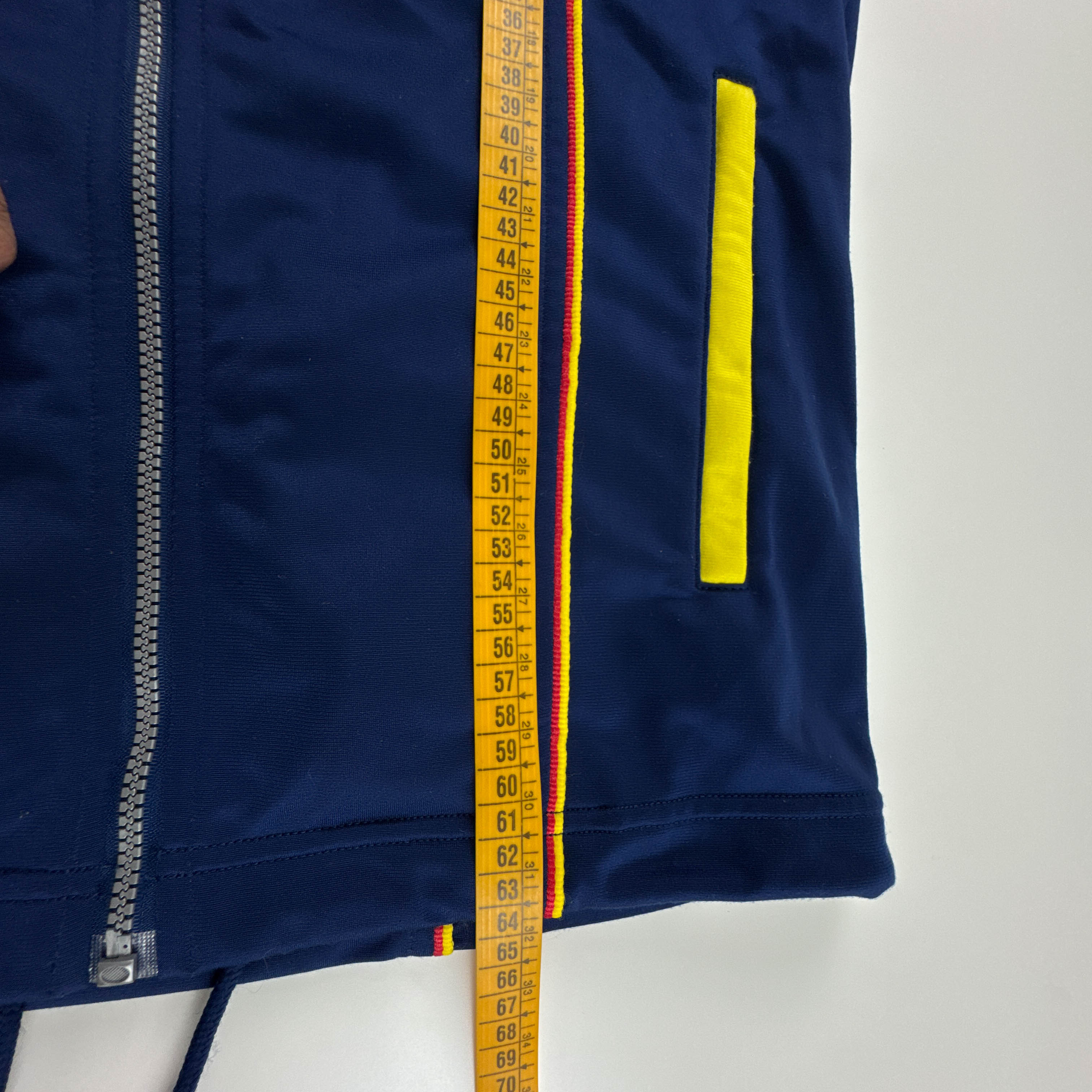 Felpa Kappa Vintage blu e gialla maniche corte con zip anni 80 90 - Taglia M uomo