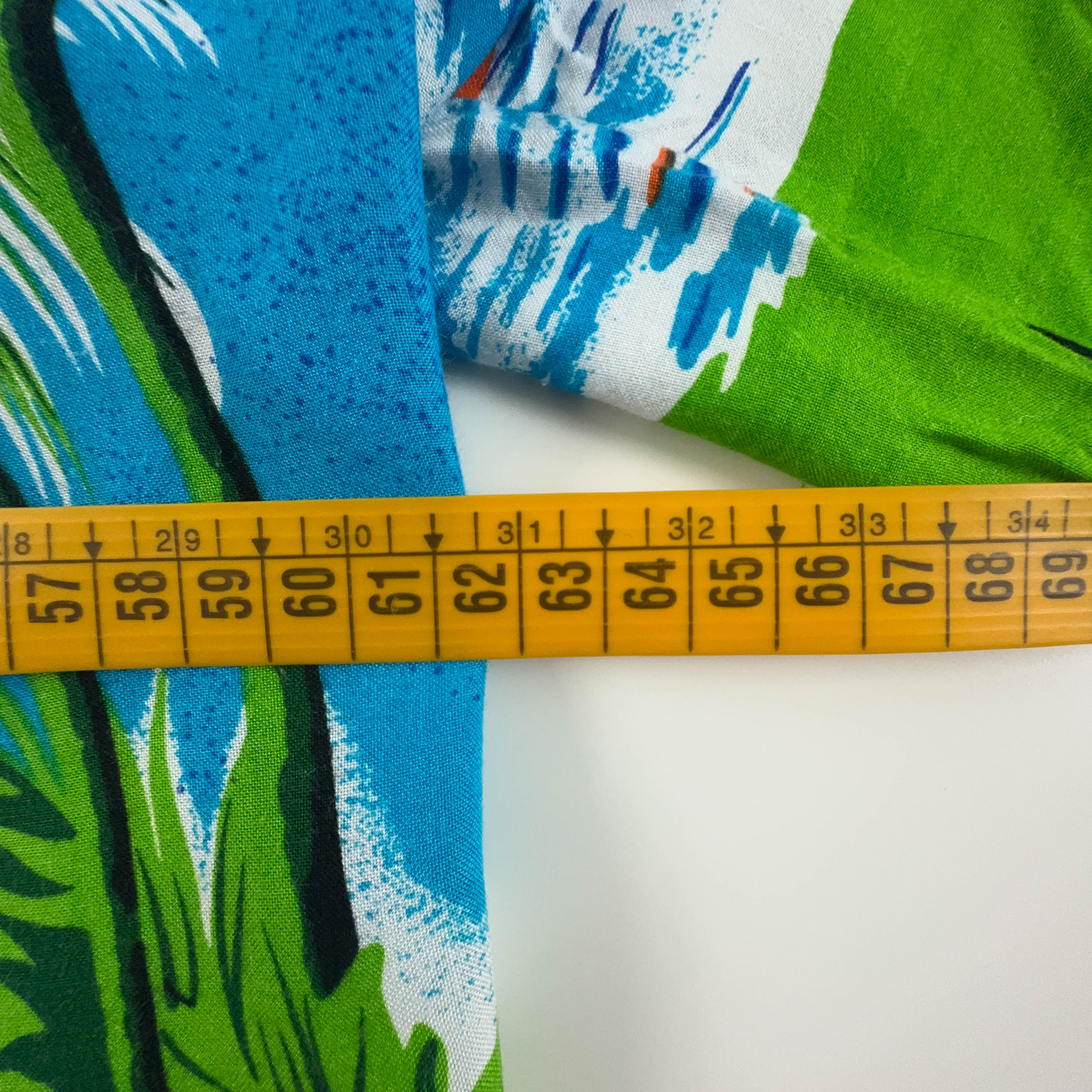 Camicia Vintage azzurra a fantasia Hawaii - Taglia XL/XXL uomo