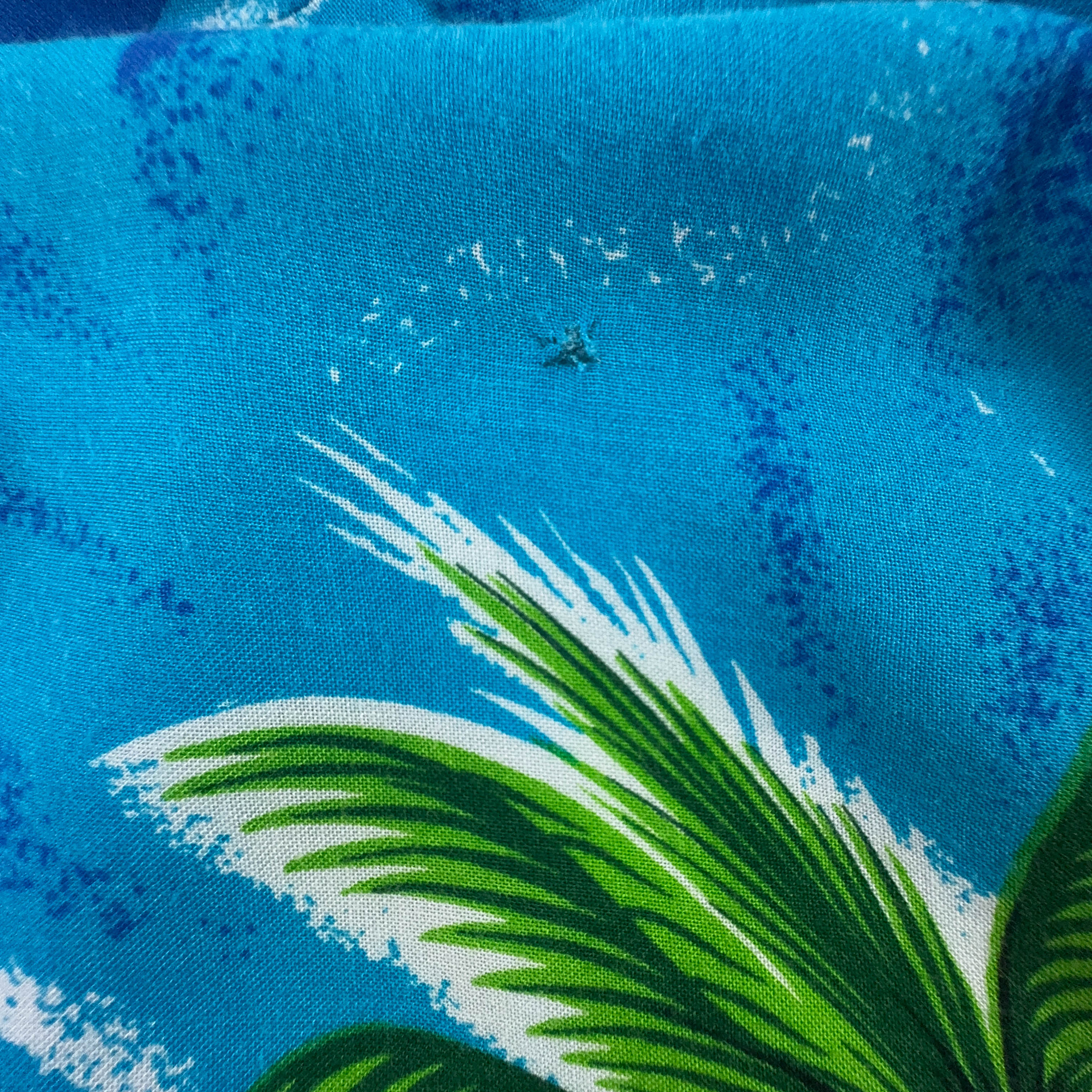 Camicia Vintage azzurra a fantasia Hawaii - Taglia XL/XXL uomo