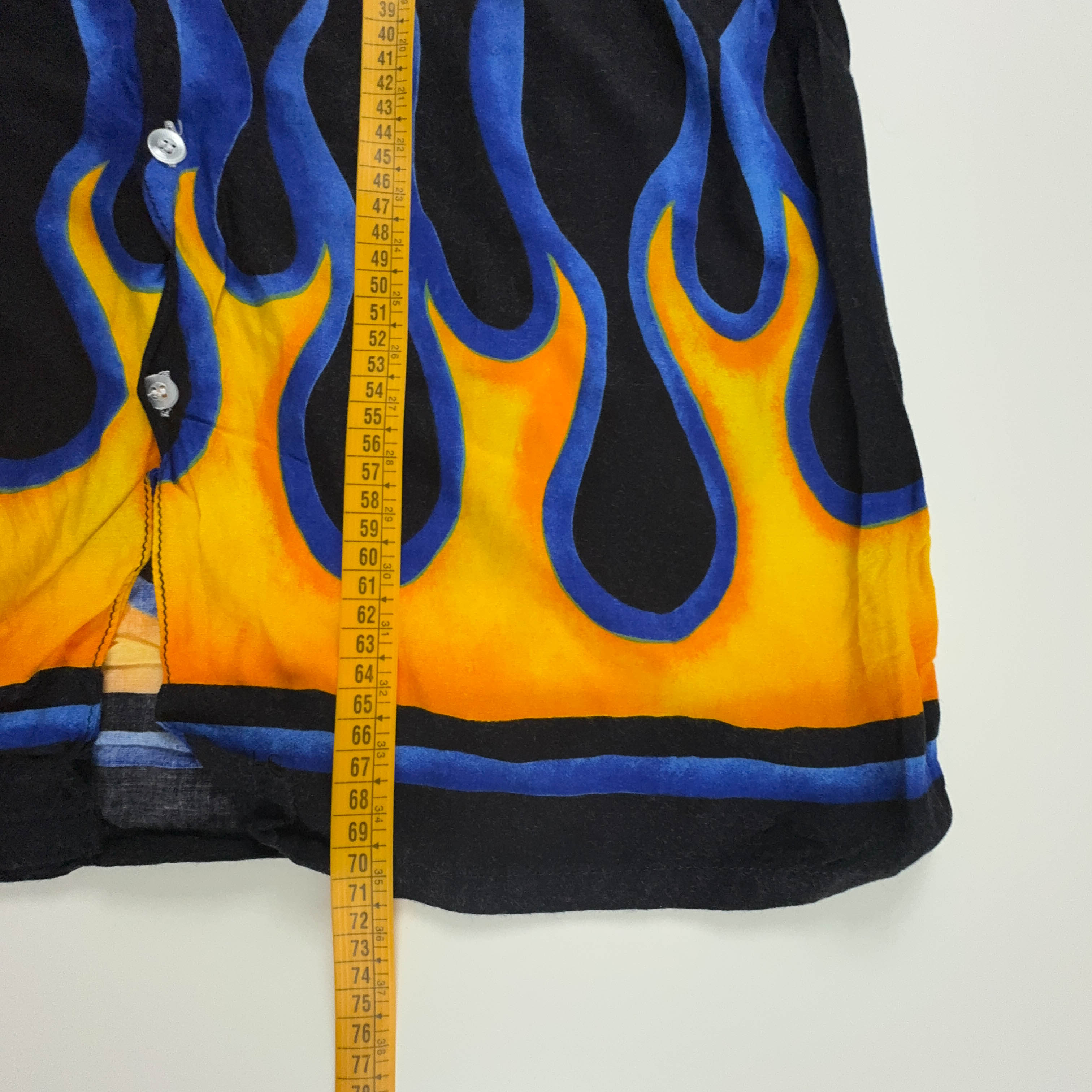 Camicia Vintage nera a fantasia - Taglia L uomo