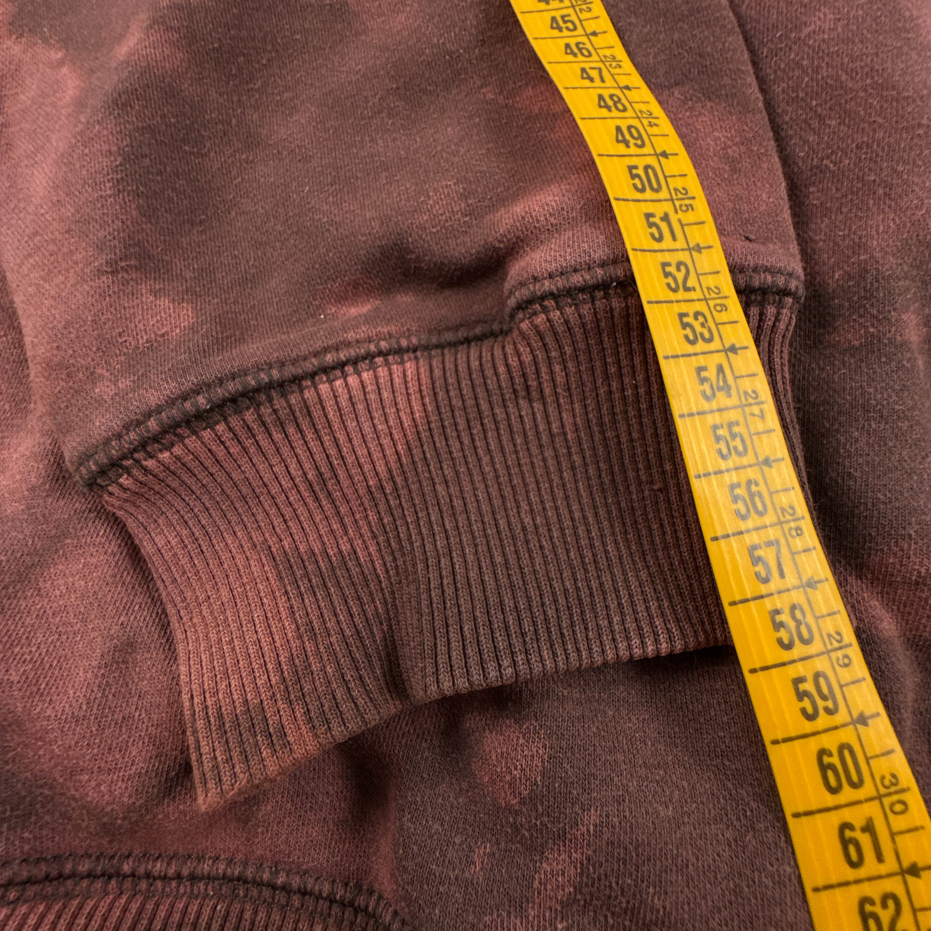 Felpa Nike Vintage Tie Dye rossa e marrone a girocollo anni 80 90 - Taglia XL 188 uomo