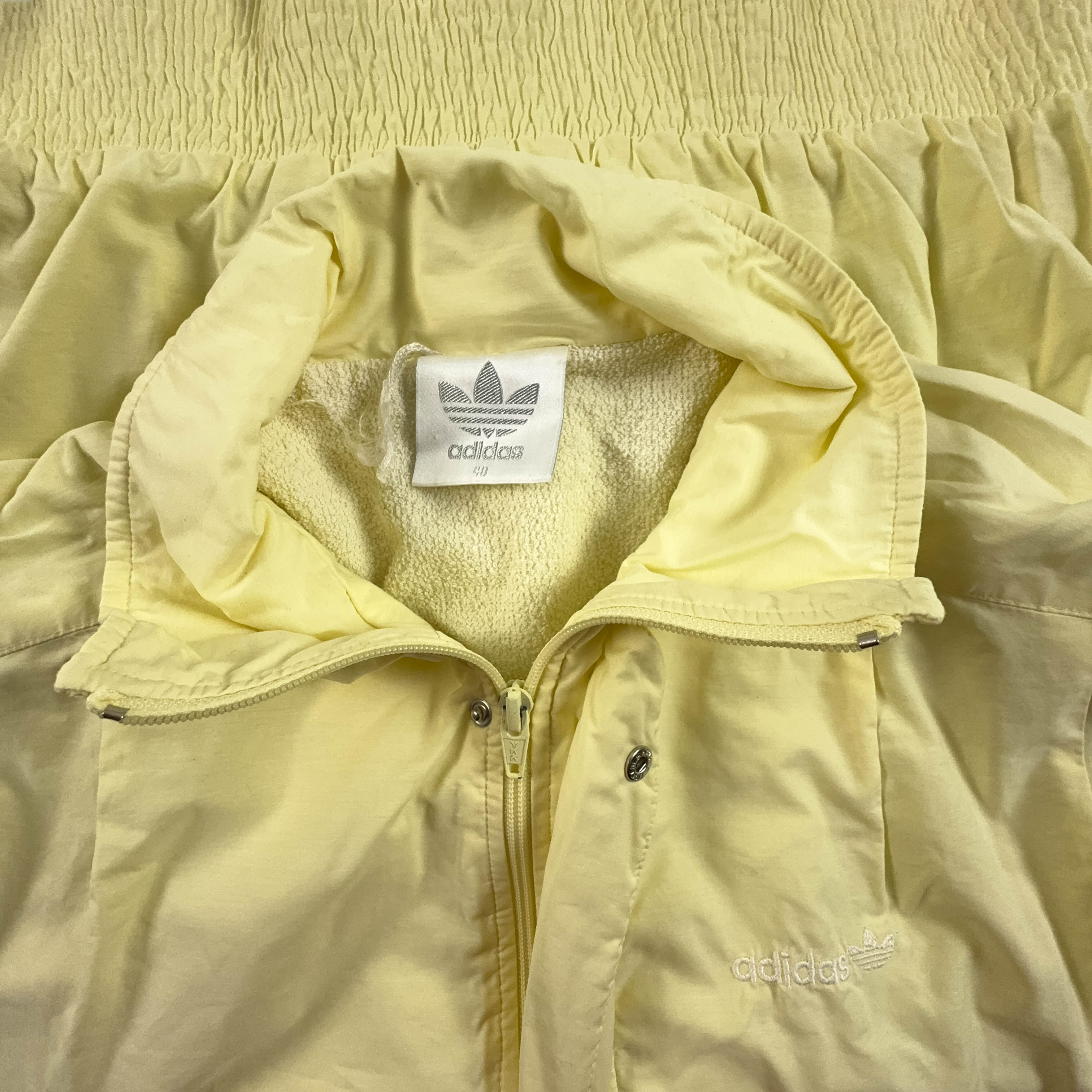 Giacca a vento Adidas Vintage gialla anni 90 con zip - Taglia 48 174 uomo