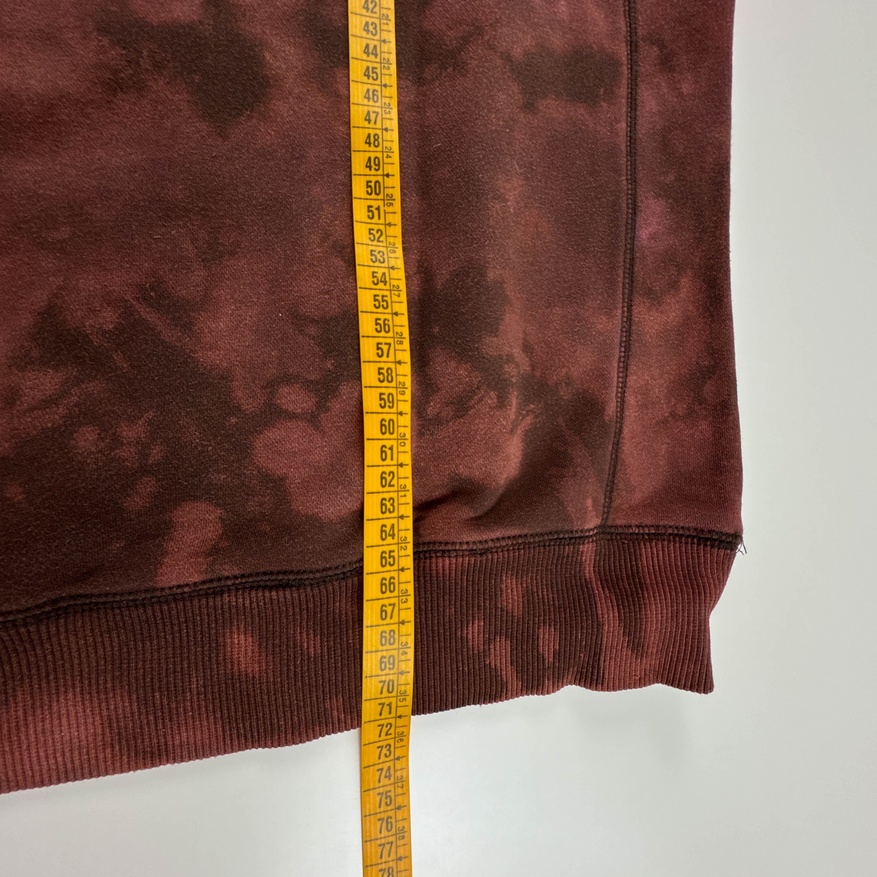 Felpa Nike Vintage Tie Dye rossa e marrone a girocollo anni 80 90 - Taglia XL 188 uomo