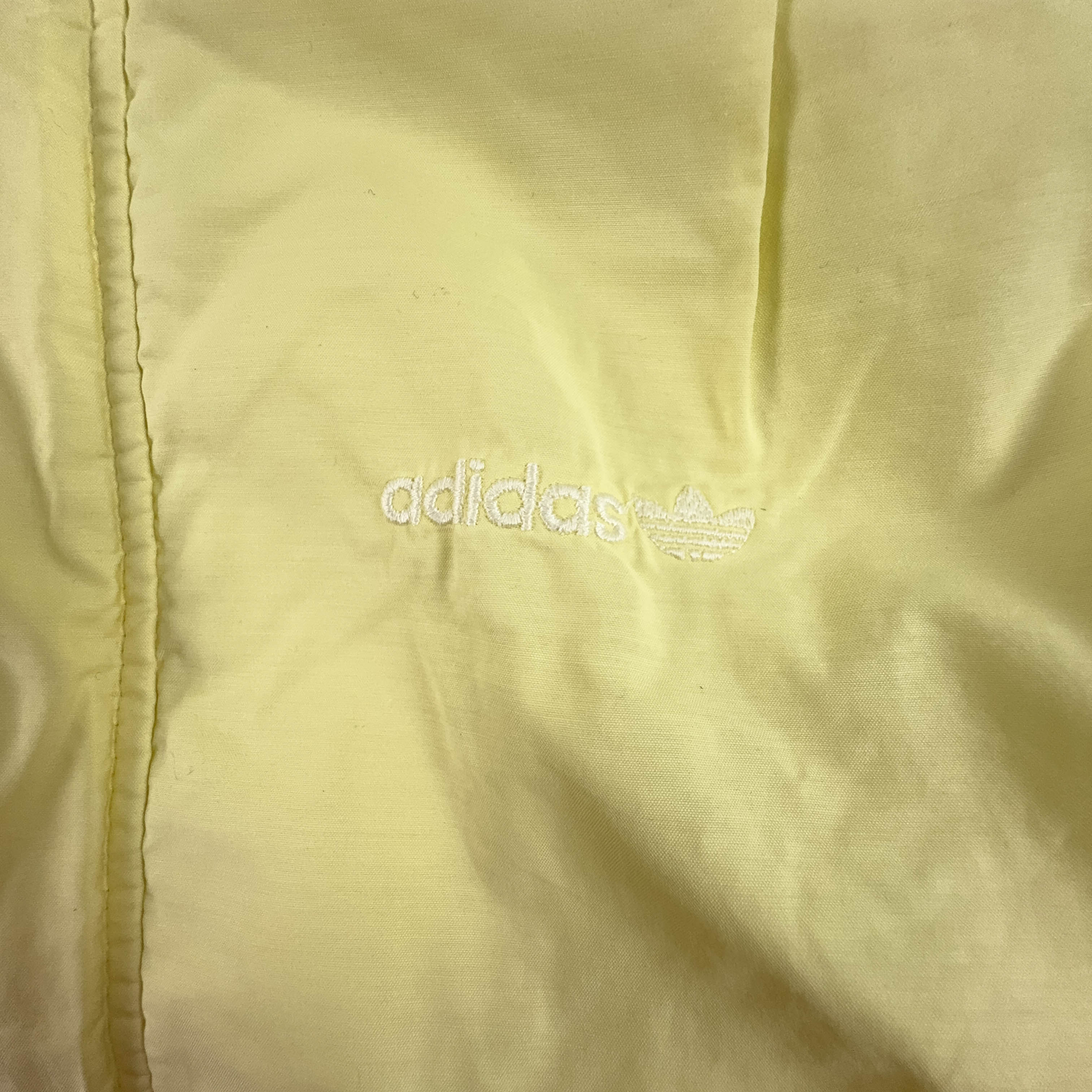 Giacca a vento Adidas Vintage gialla anni 90 con zip - Taglia 48 174 uomo