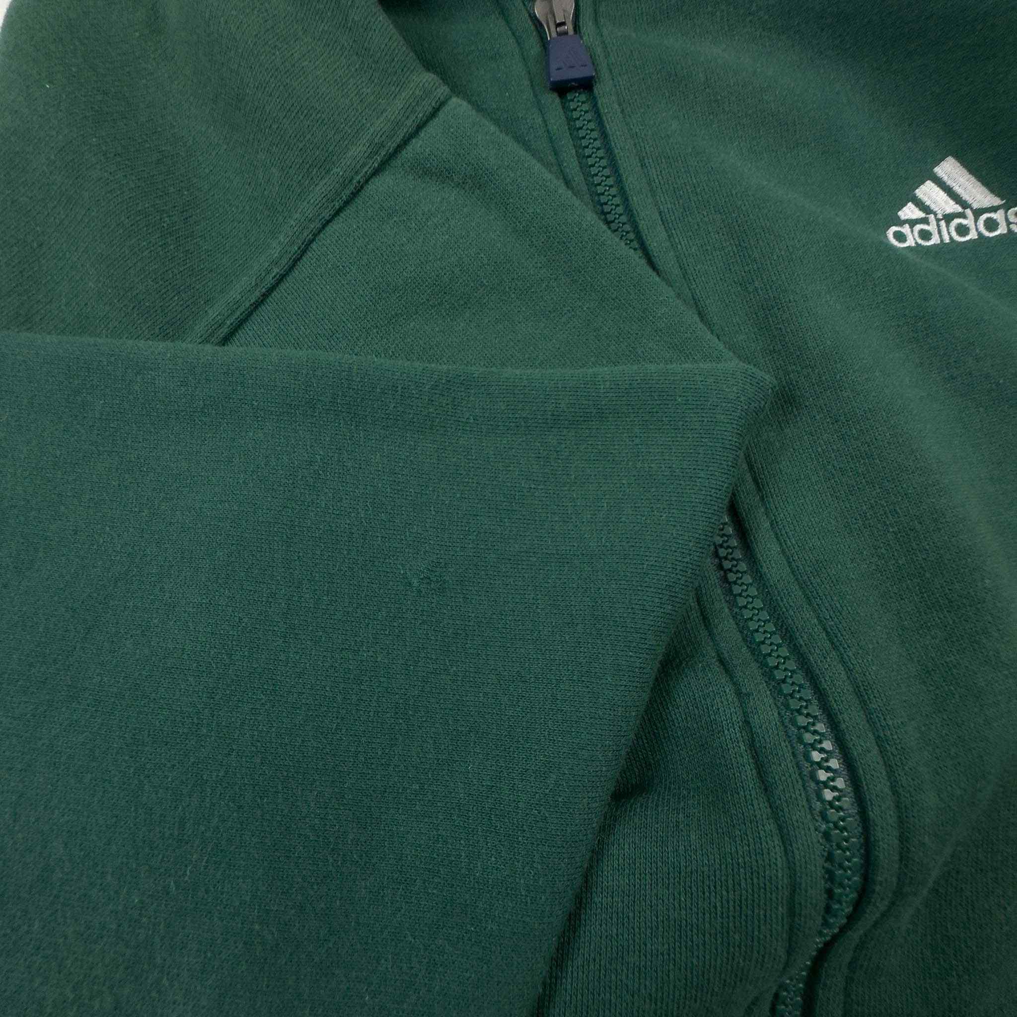 Adidas Vintage 99 Green Zip Up Hoodie - Men's Size XL