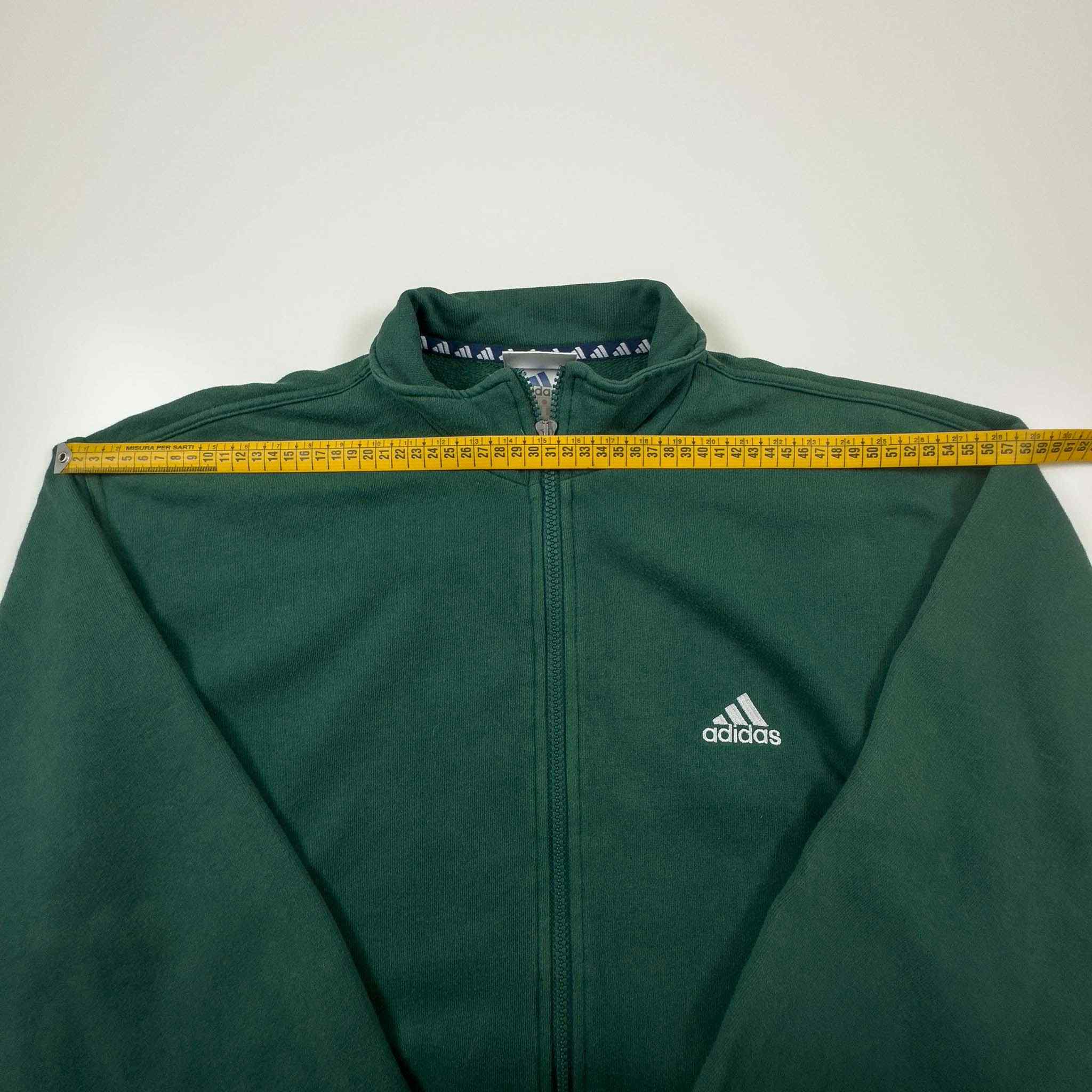 Felpa Adidas Vintage 99 verde con zip Taglia XL uomo – VintageEcoes