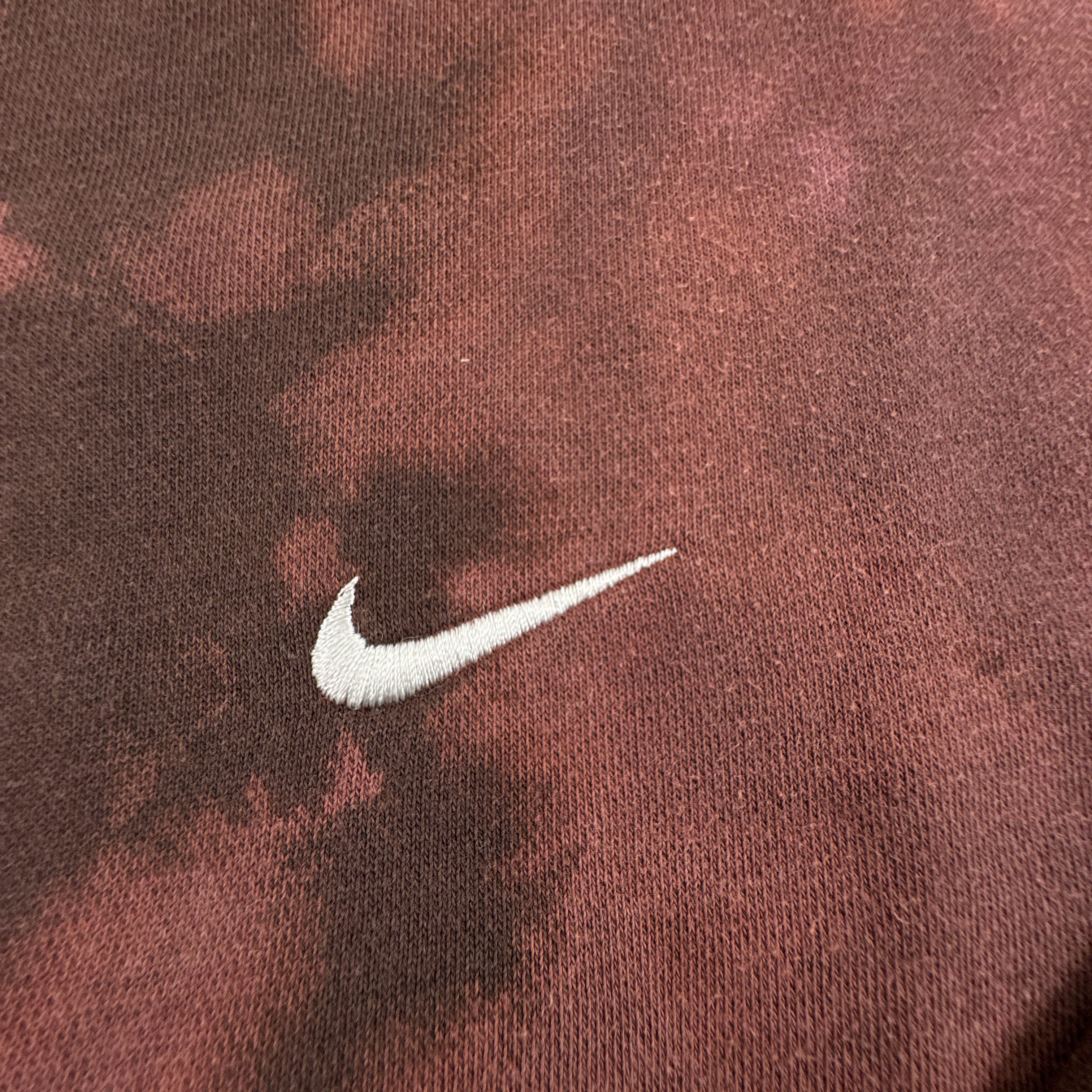Felpa Nike Vintage Tie Dye rossa e marrone a girocollo anni 80 90 - Taglia XL 188 uomo