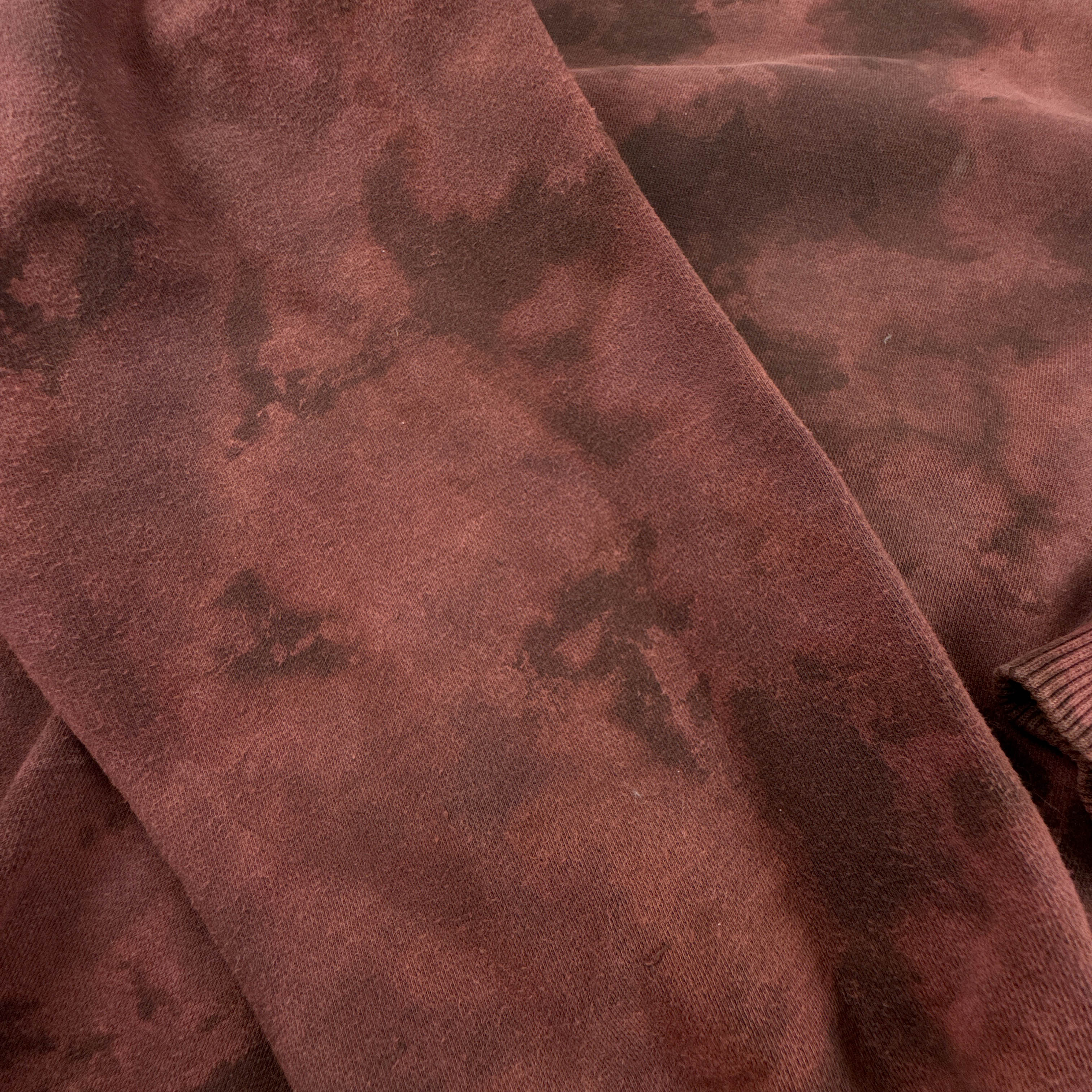 Felpa Nike Vintage Tie Dye rossa e marrone a girocollo anni 80 90 - Taglia XL 188 uomo