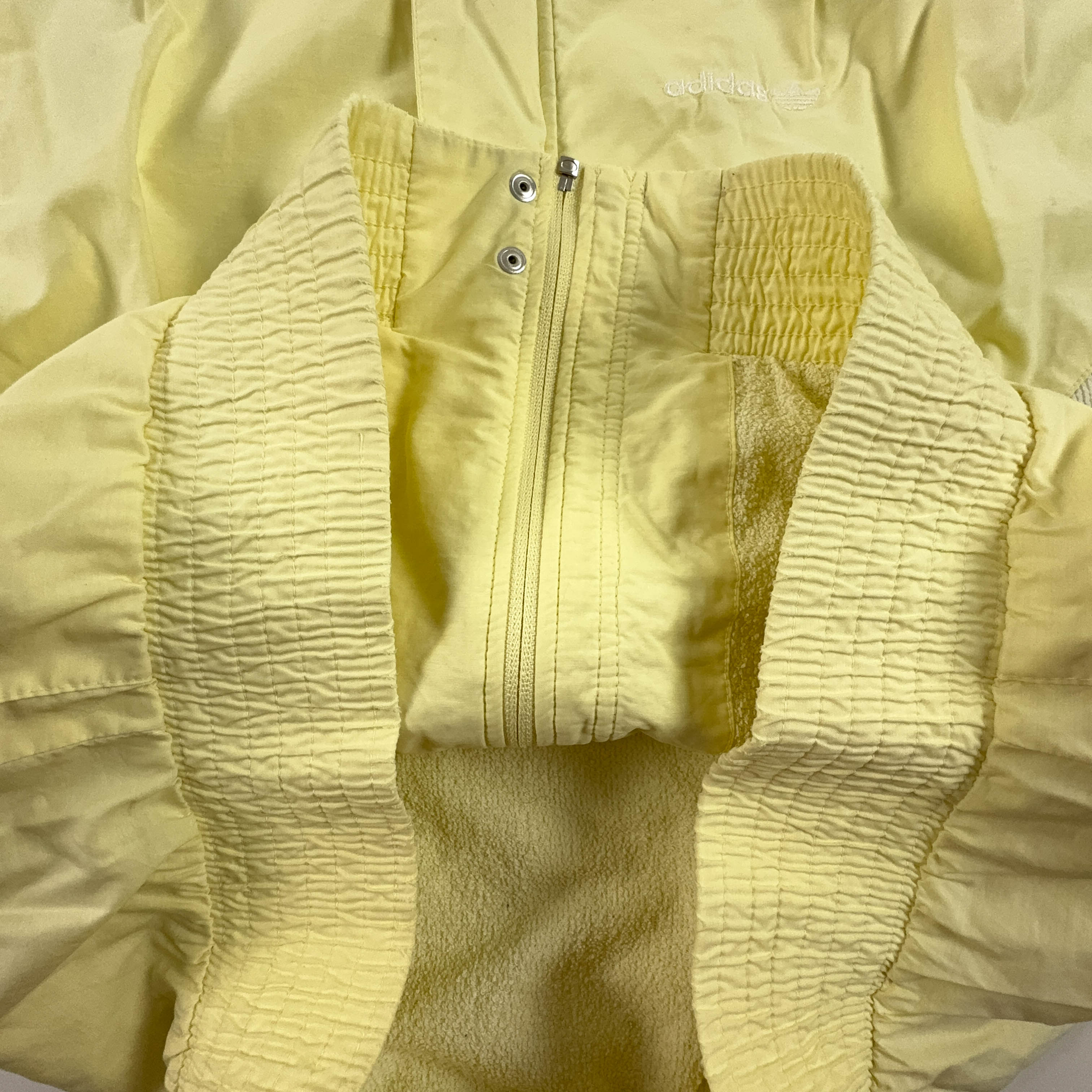 Giacca a vento Adidas Vintage gialla anni 90 con zip - Taglia 48 174 uomo