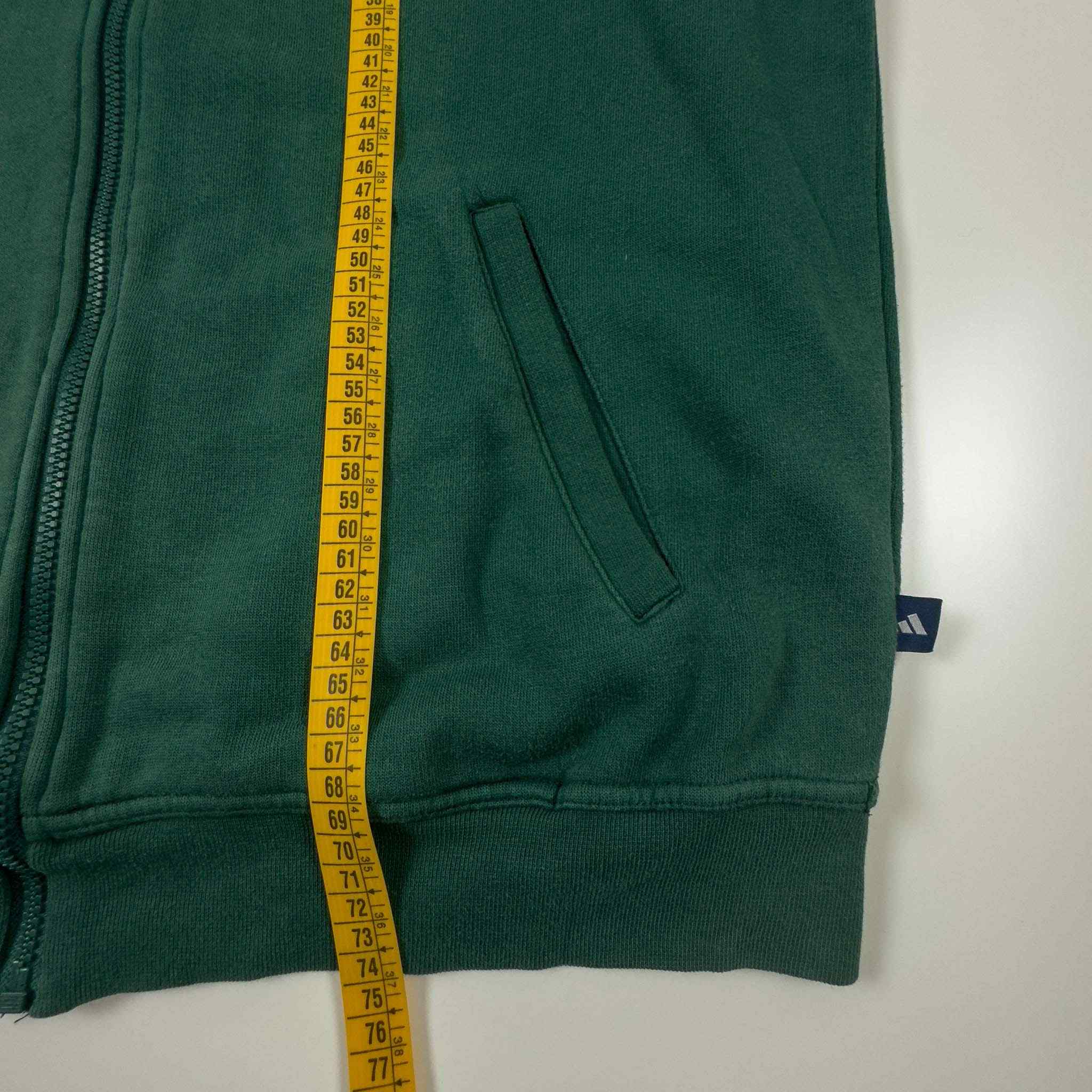 Adidas Vintage 99 Green Zip Up Hoodie - Men's Size XL