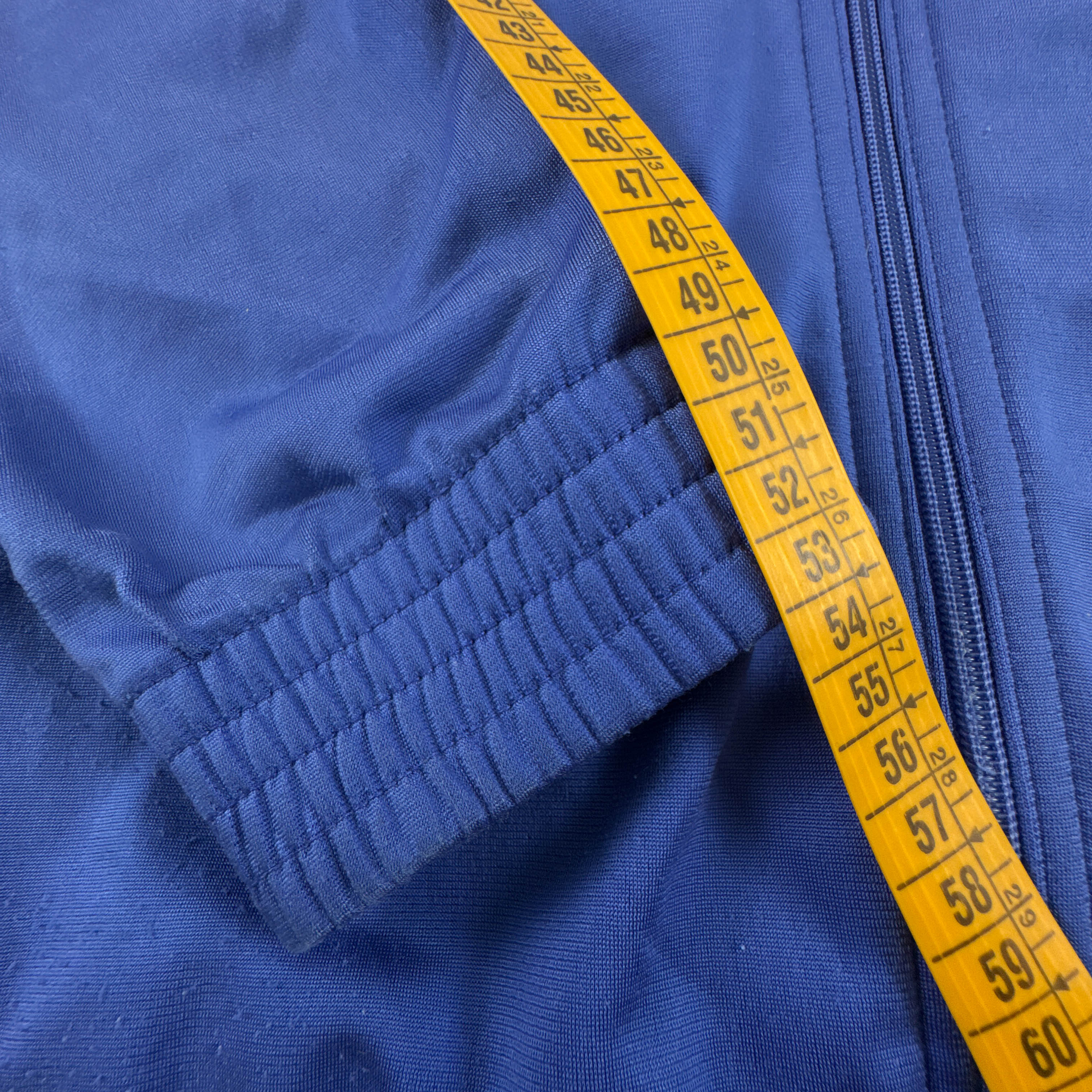 Felpa Lotto Vintage azzurra e blu con zip e logo ricamato anni 80 90 - Taglia L uomo
