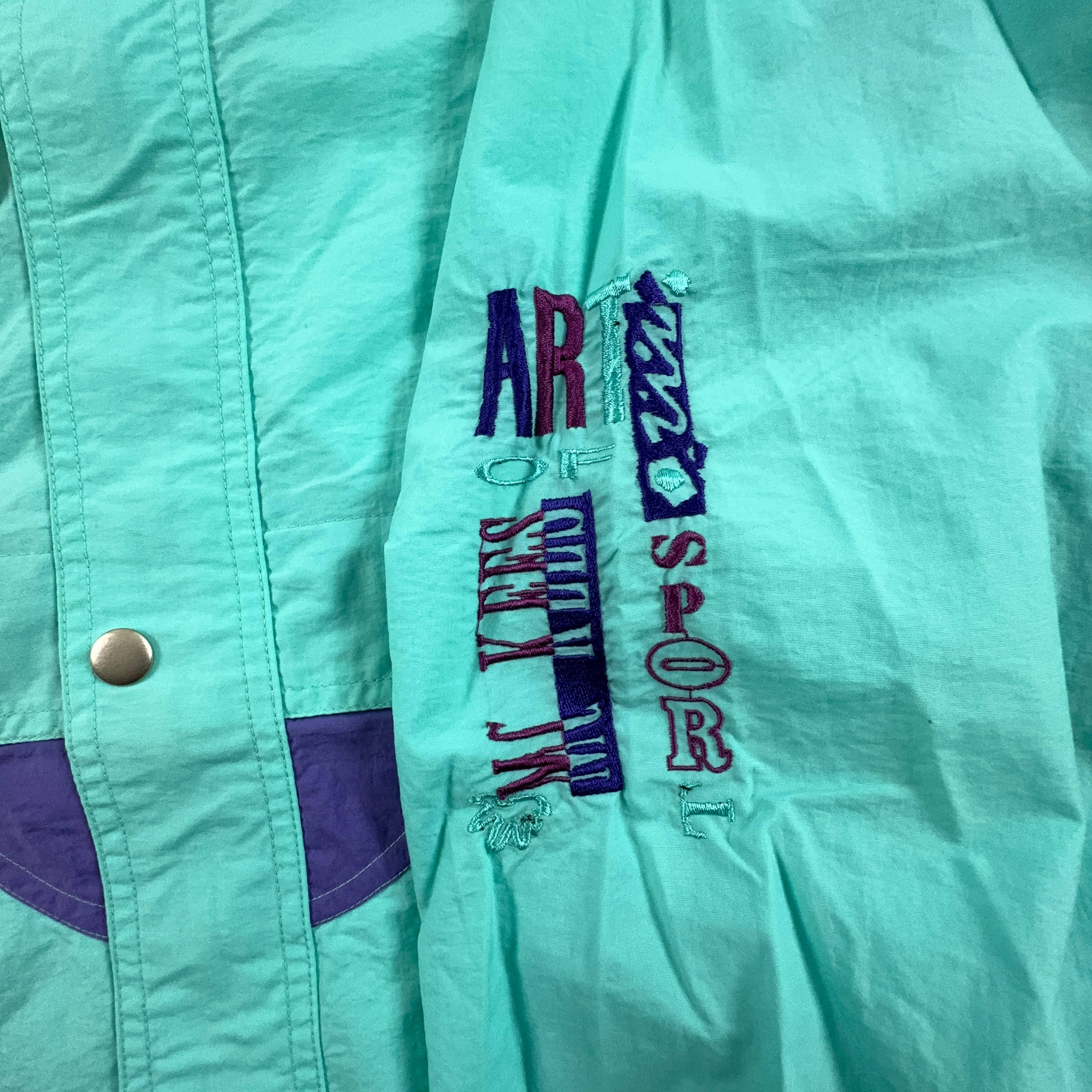 Giacca a vento Mc Kee's Vintage verde con zip - Taglia 54 uomo