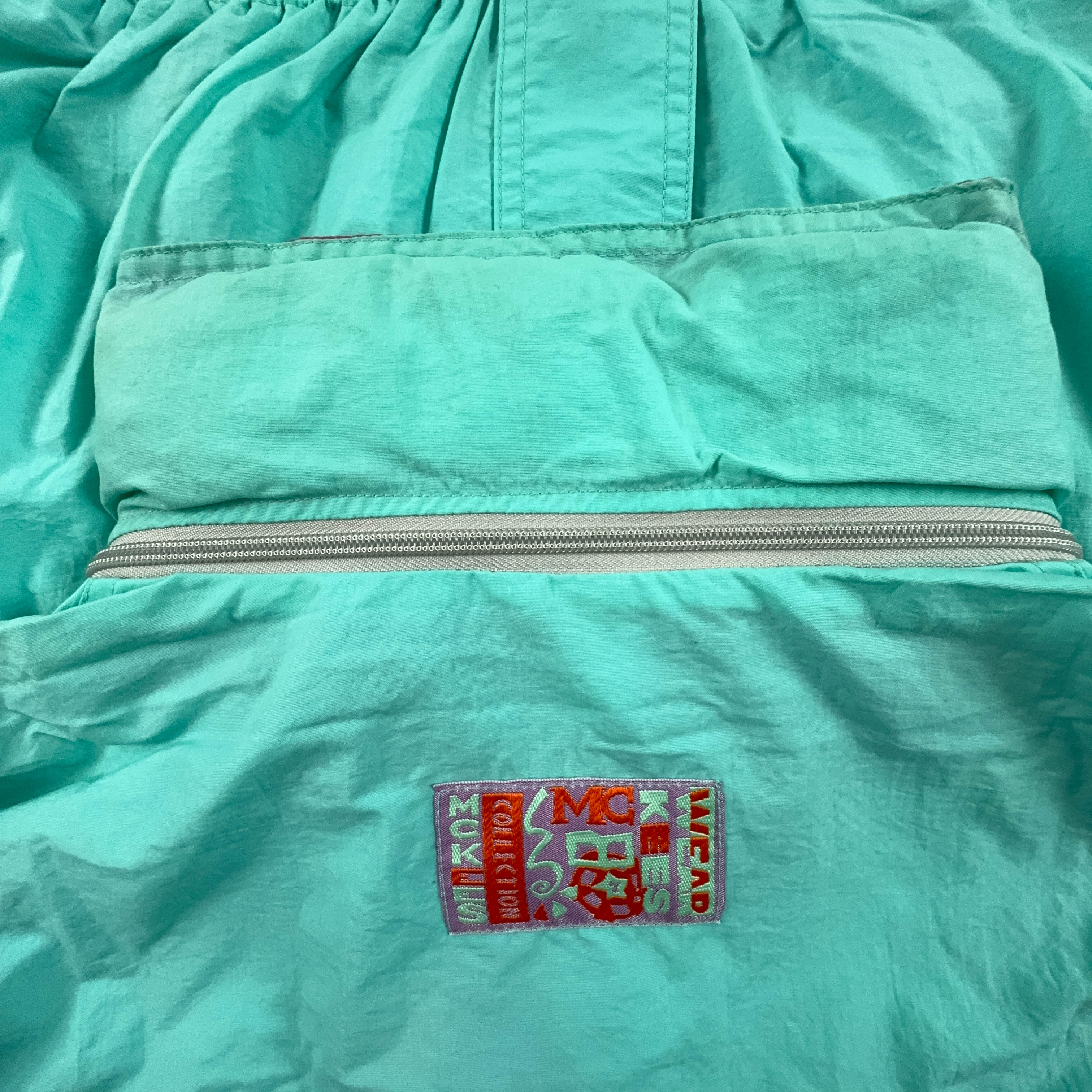 Giacca a vento Mc Kee's Vintage verde con zip - Taglia 54 uomo