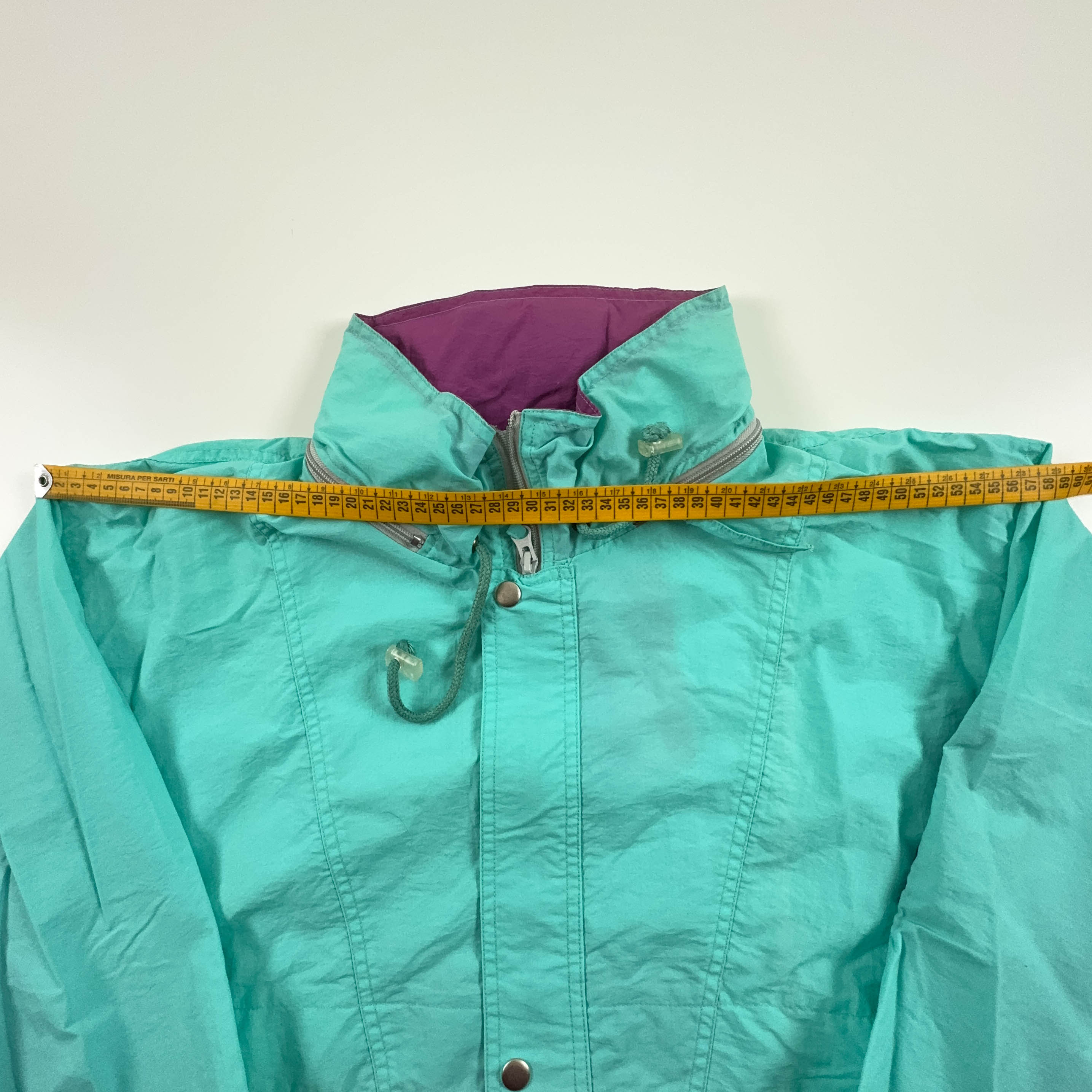 Giacca a vento Mc Kee's Vintage verde con zip - Taglia 54 uomo