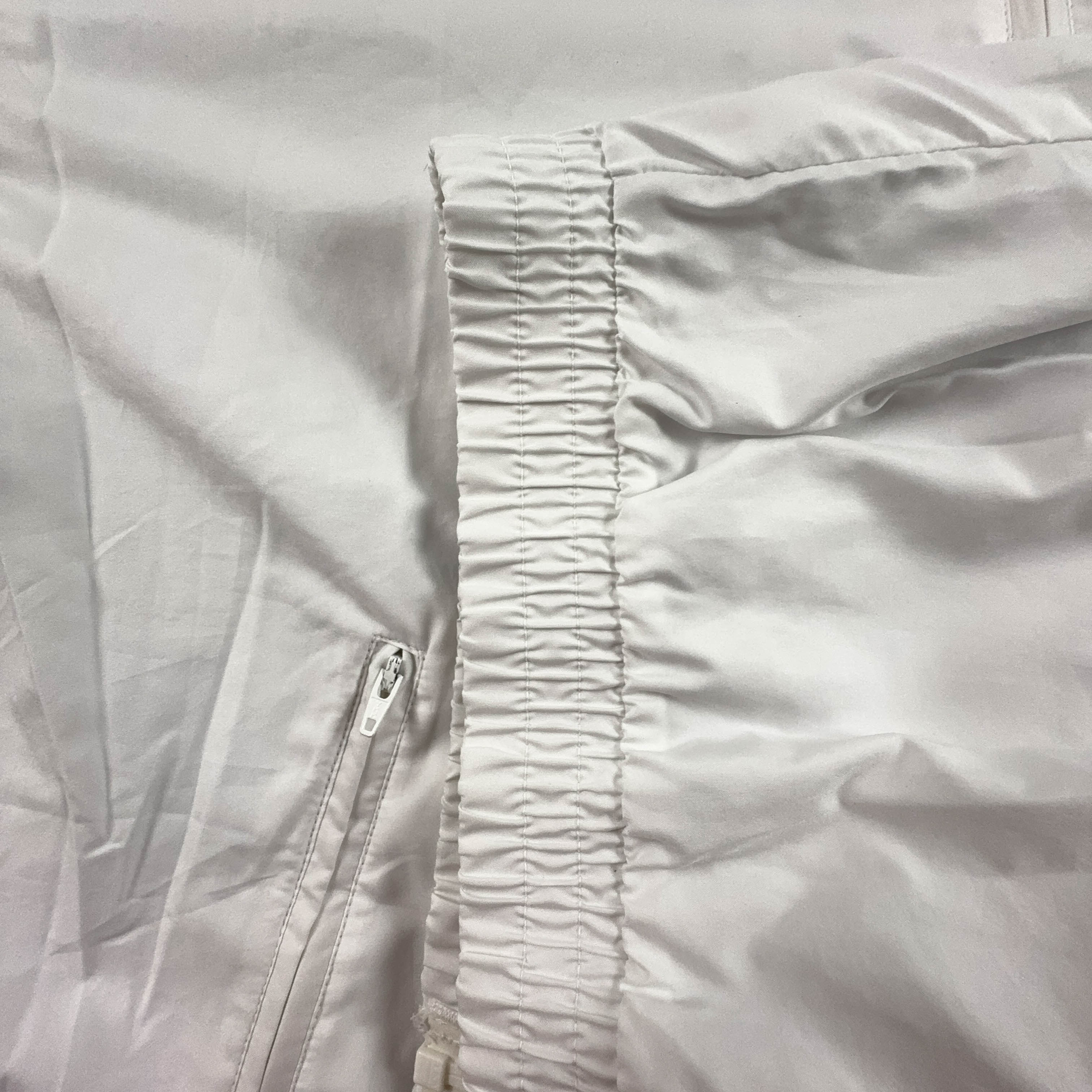 Giacca a vento Vintage bianca e nera con zip - Taglia 50 uomo