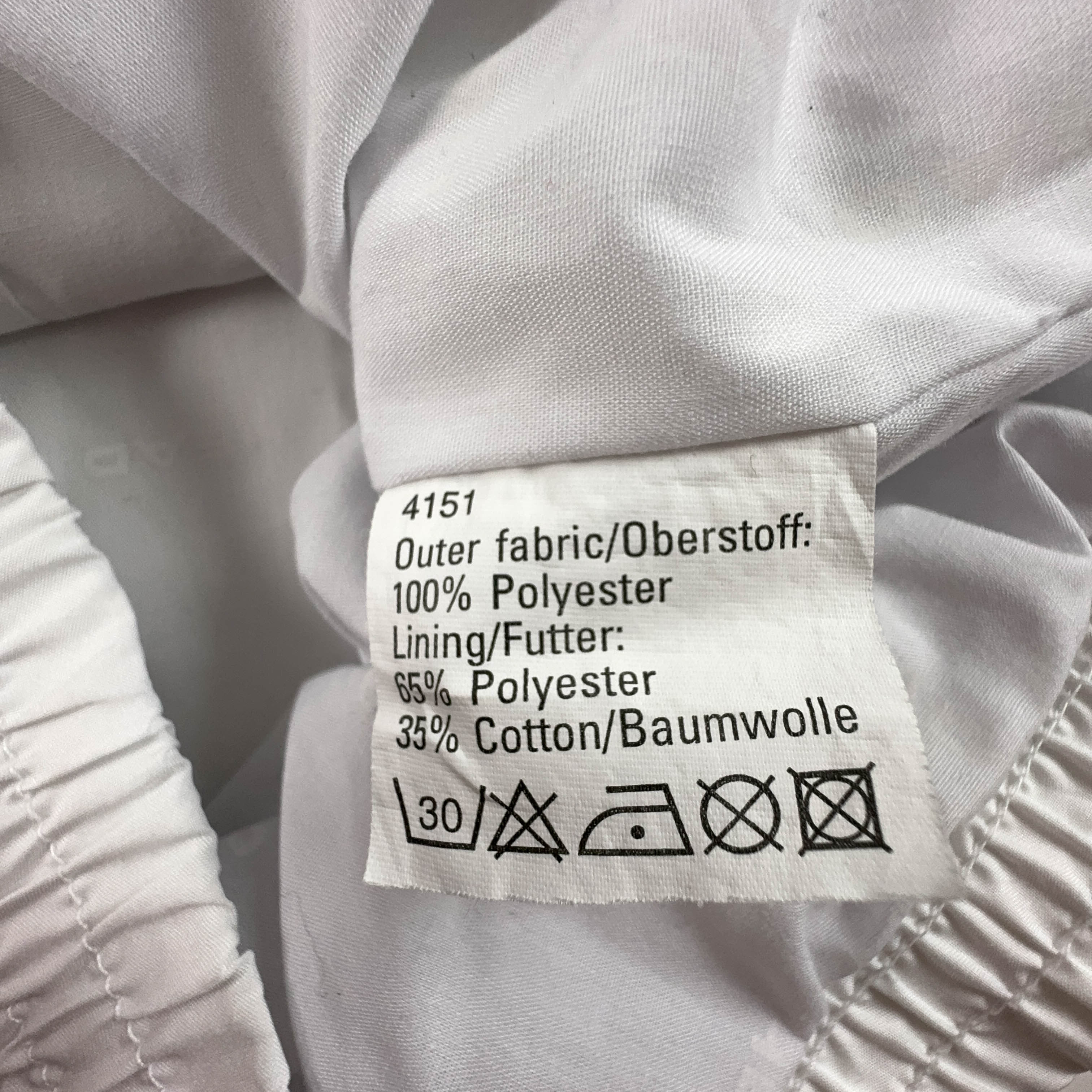 Giacca a vento Vintage bianca e nera con zip - Taglia 50 uomo