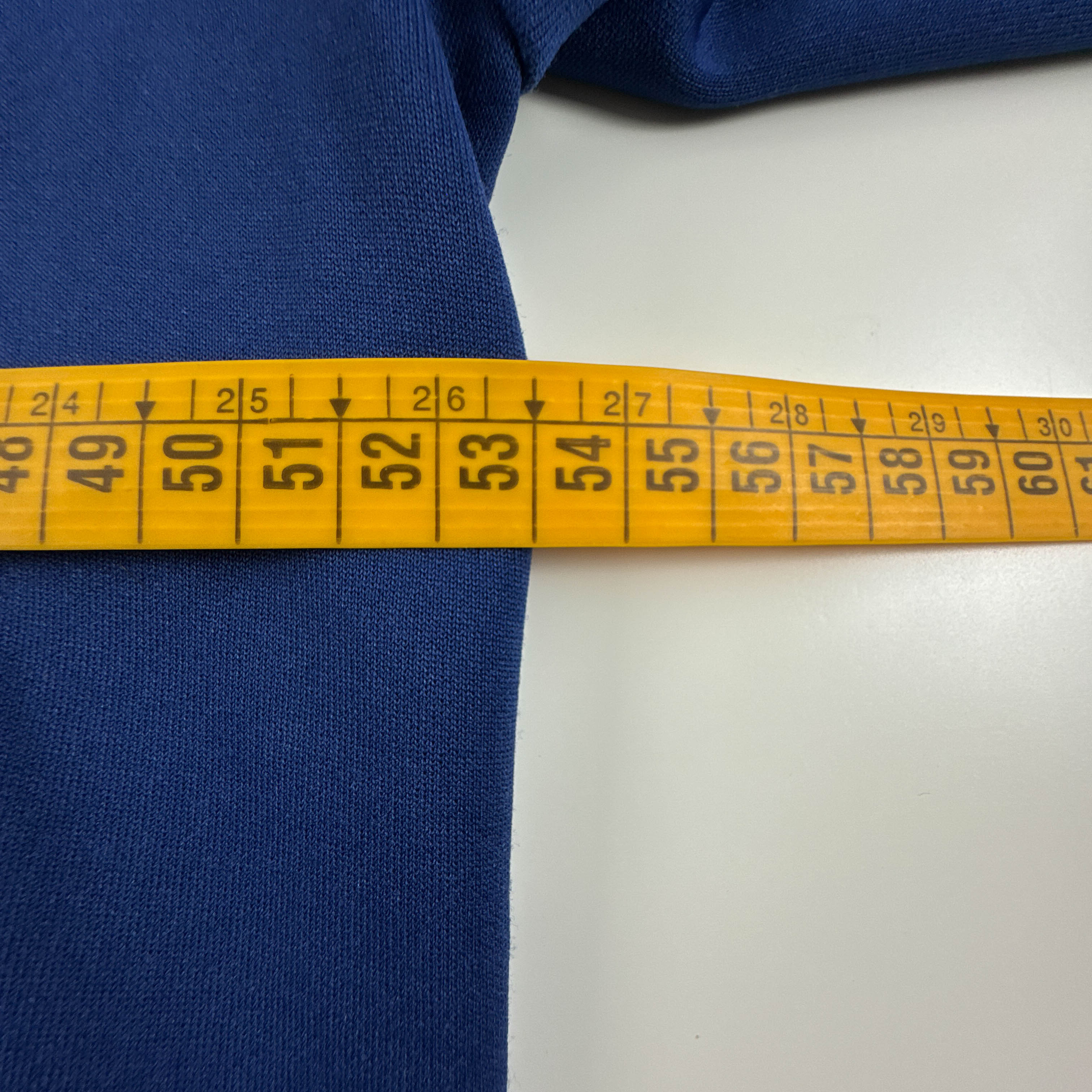 Felpa Nike Vintage blu scura e azzurra con zip logo ricamato anni 90 - Taglia S/M uomo