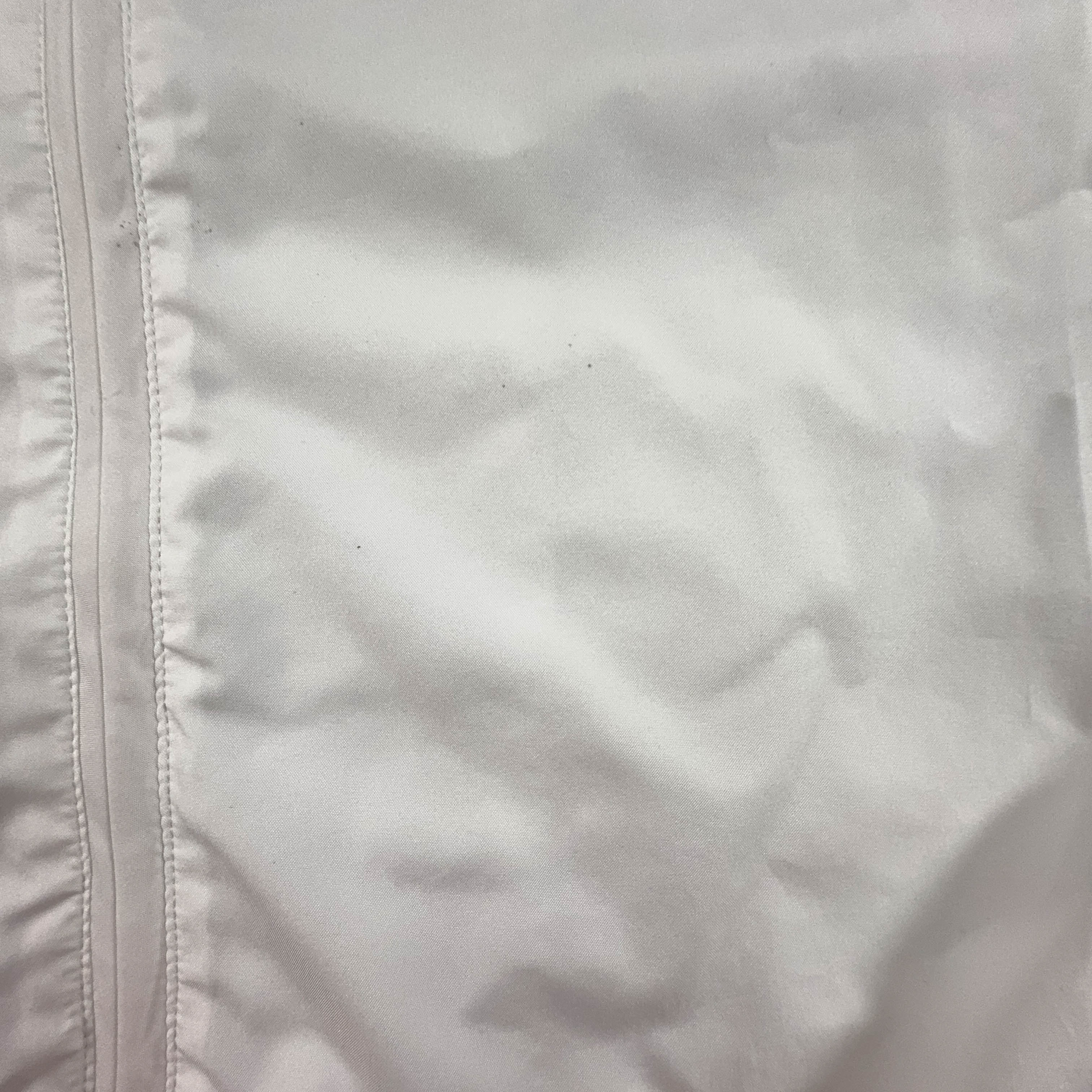 Giacca a vento Vintage bianca e nera con zip - Taglia 50 uomo